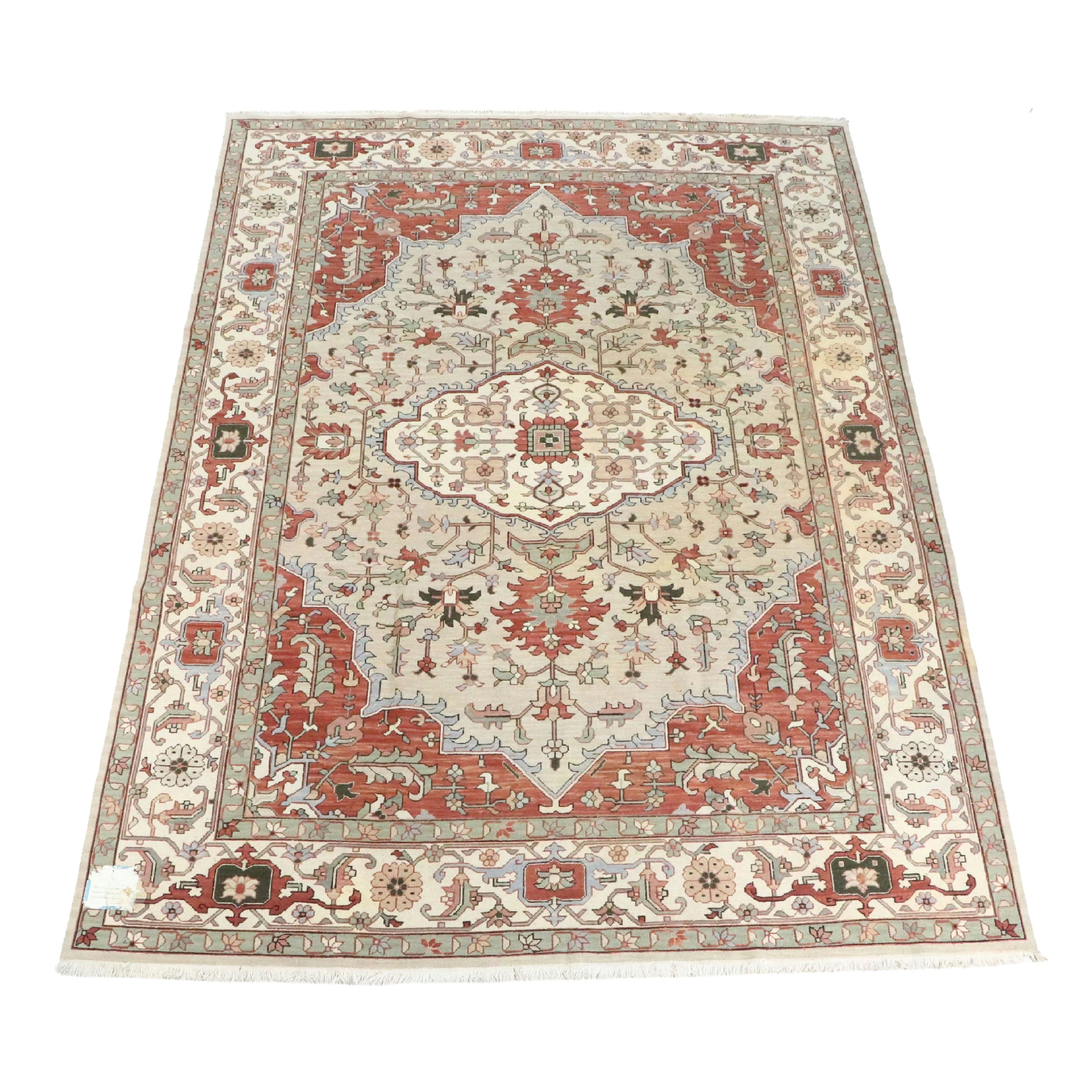 8'8 x 11'11 Handwoven Indian Soumak Weave Area Rug