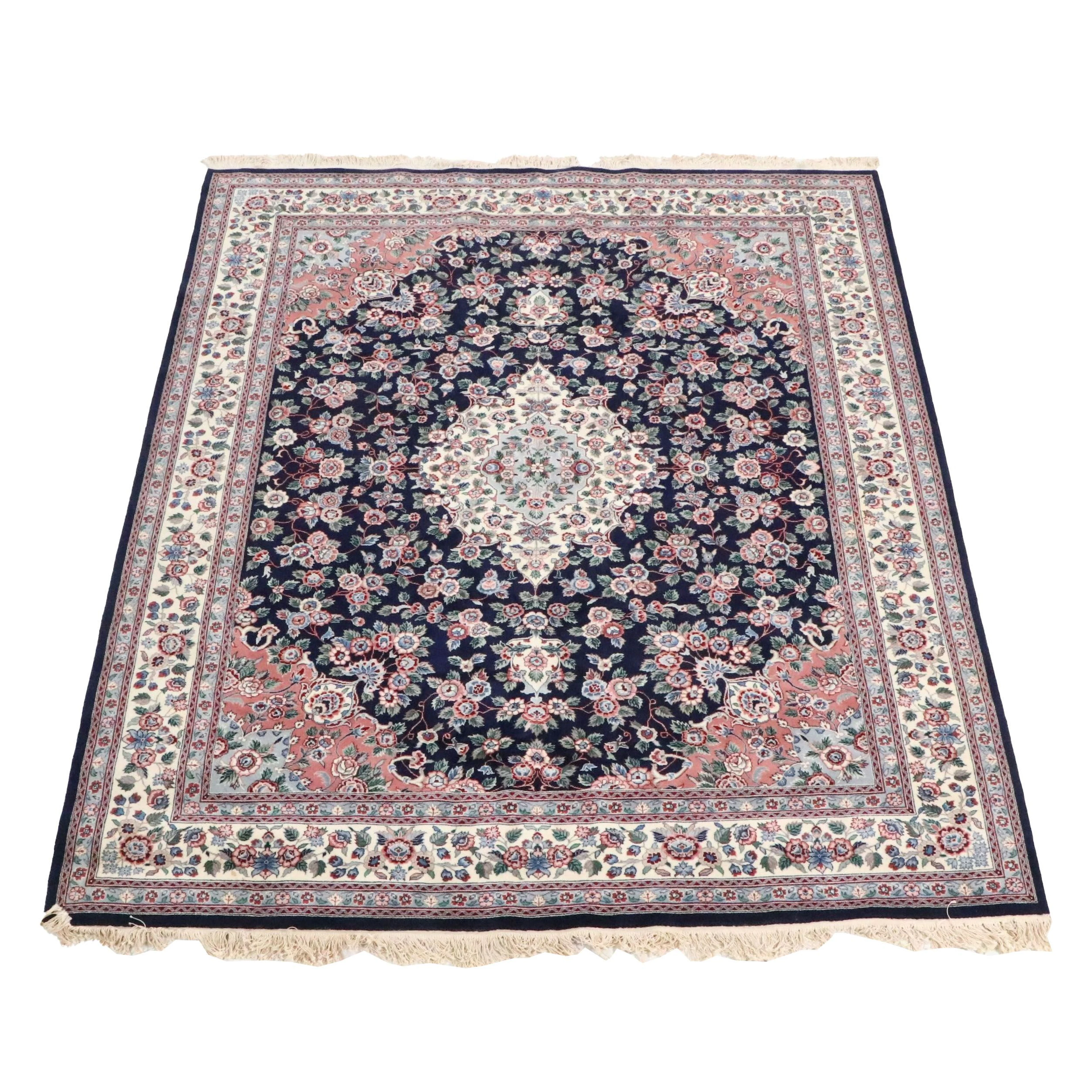 8' x 10'5 Hand-Knotted Persian Mashad Style Area Rug