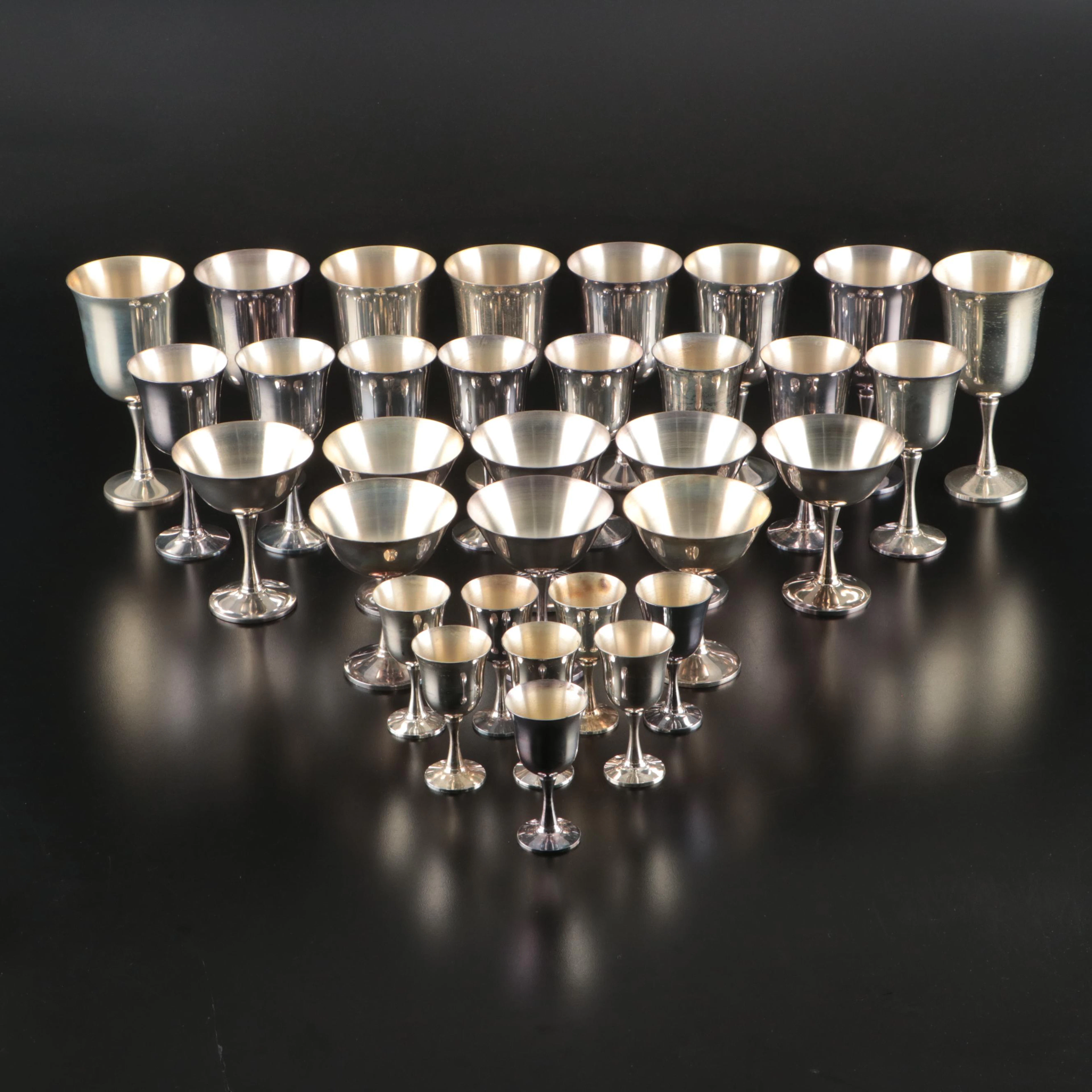 Salem Portuguese Silver Plate Stemware