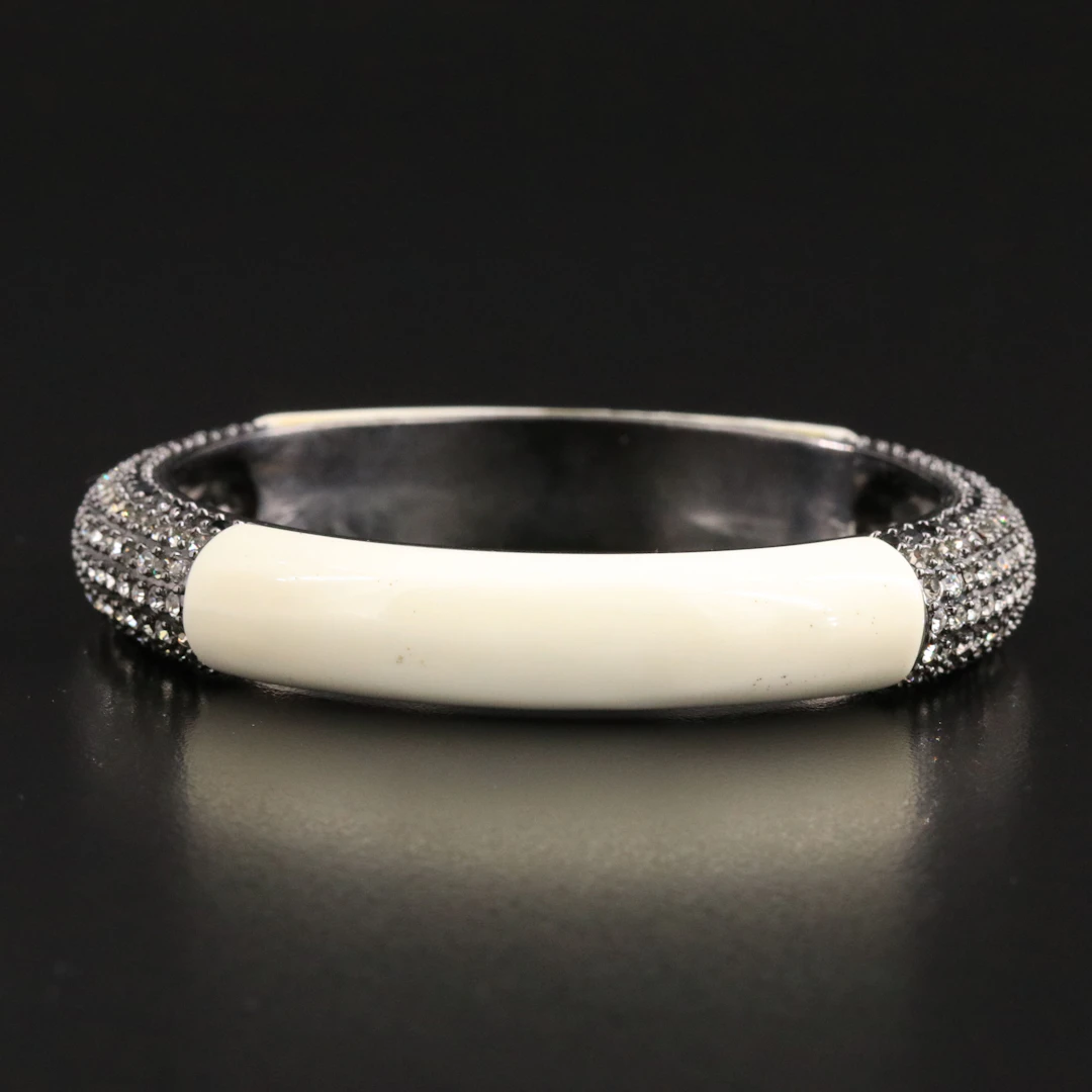 Givenchy Crystal and Resin Bangle Bracelet
