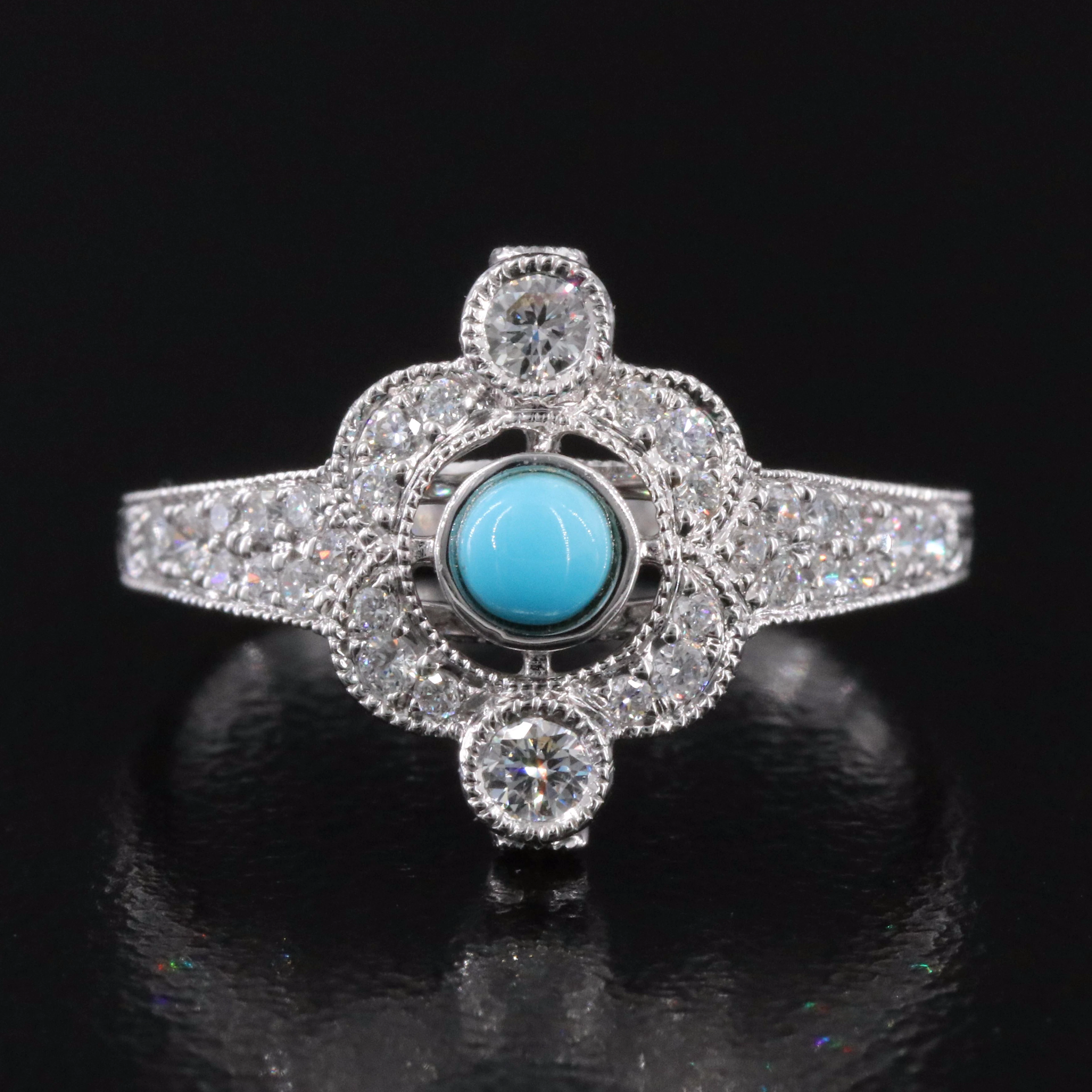 Rhonda Faber Green 18K Turquoise and Diamond Ring