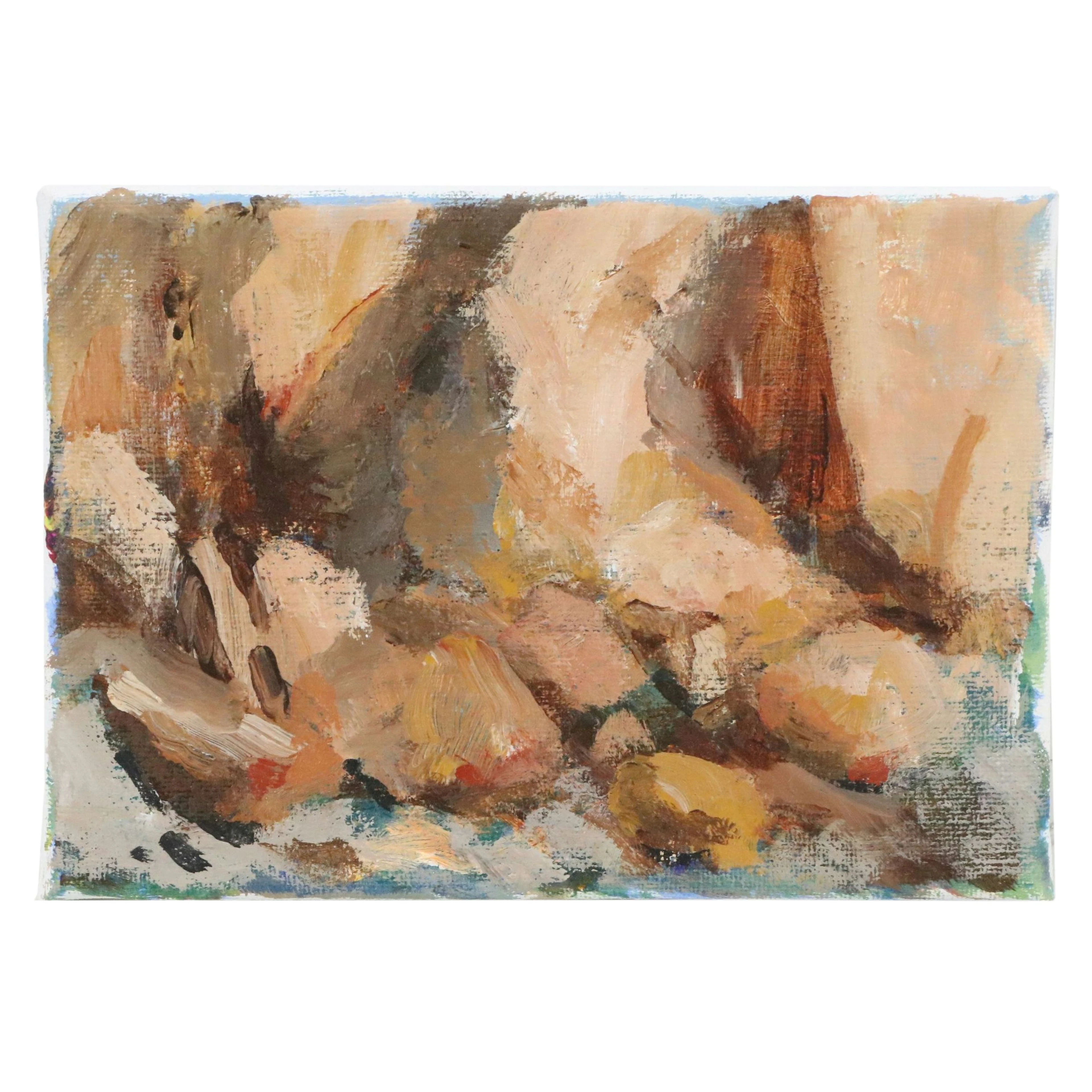 Leif Janek Landscape Impasto Acrylic Painting "In Time"