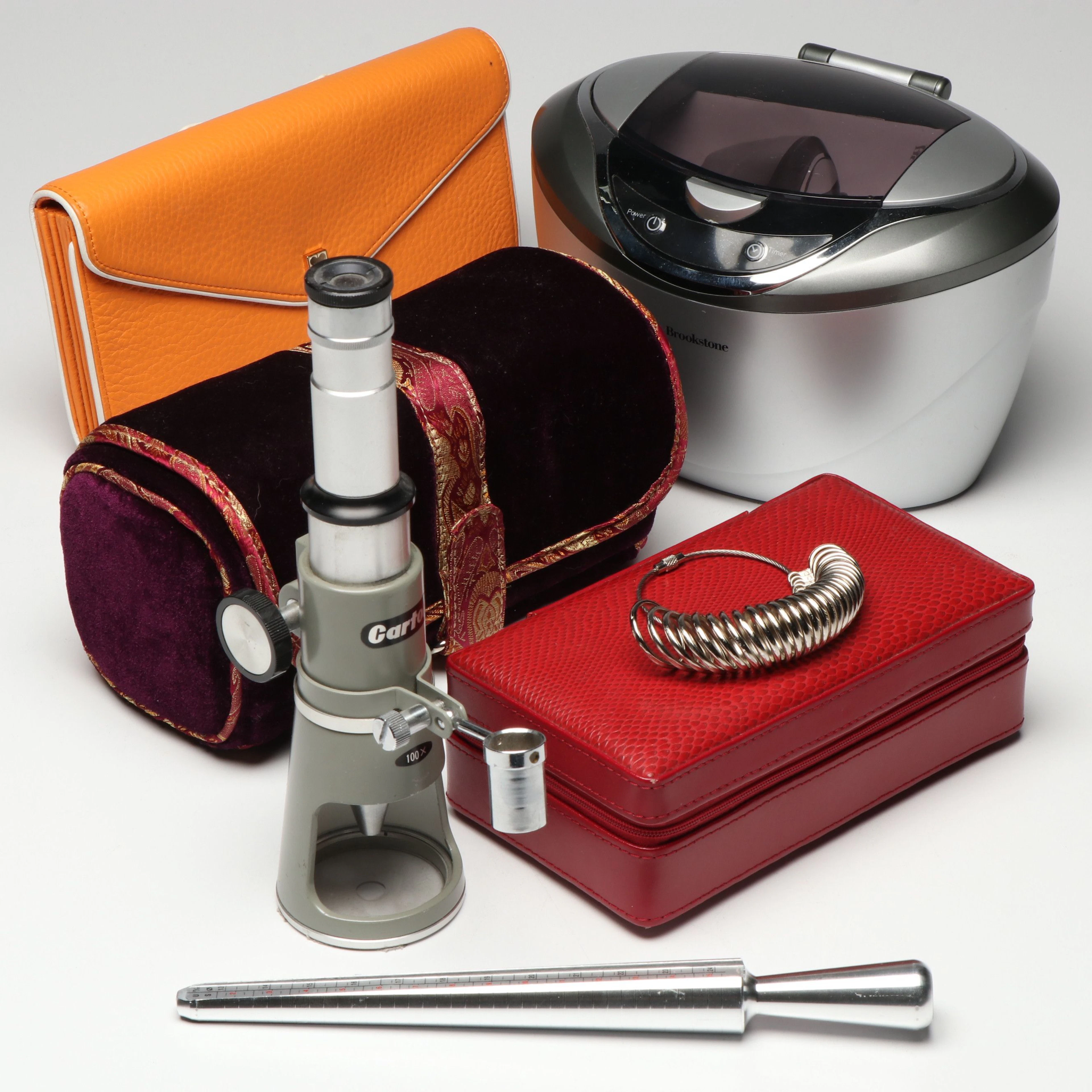 Brookstone Ultrasonic Jewelry Cleaner with Liz Claiborne Travel Clutch and More