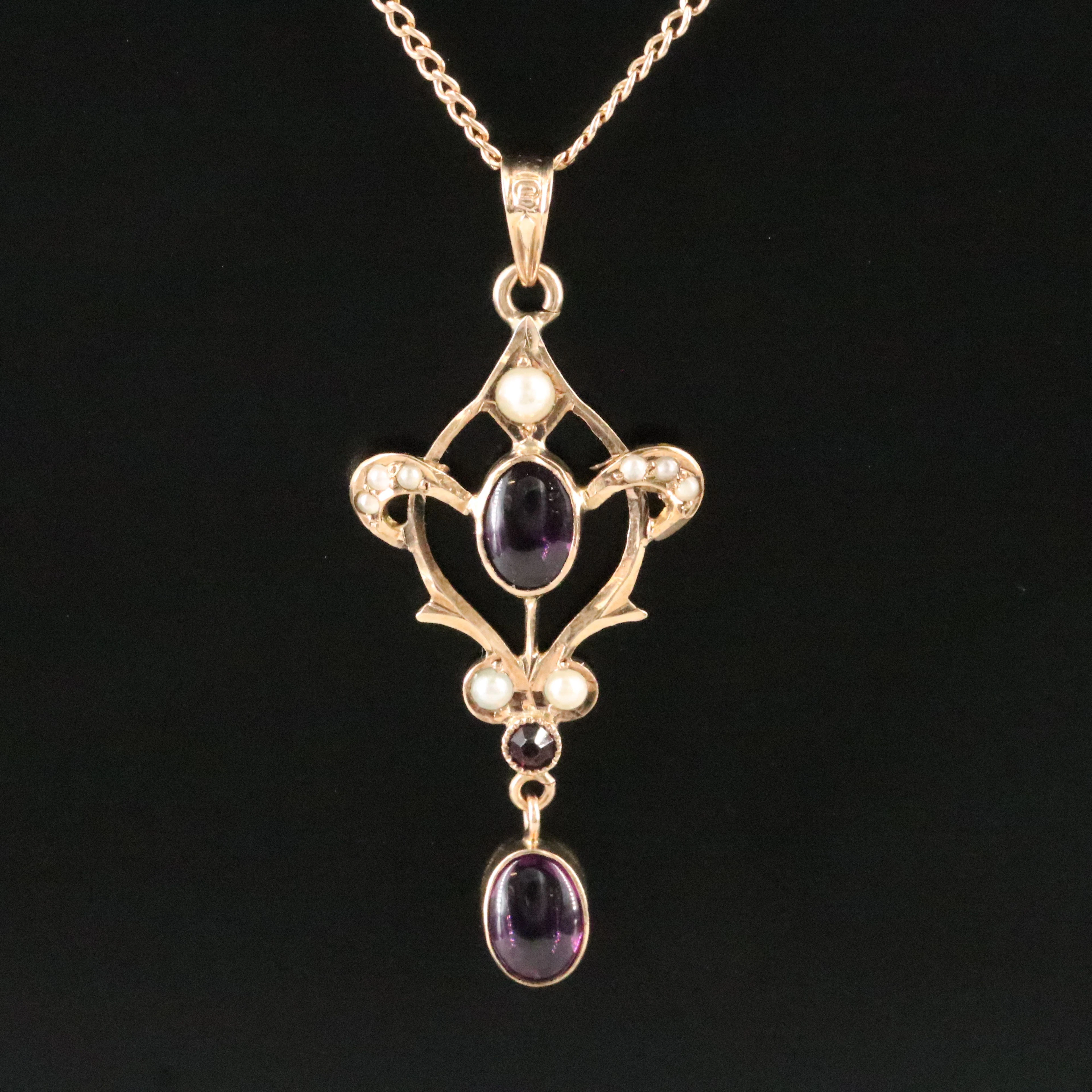 Art Nouveau 10K Necklace