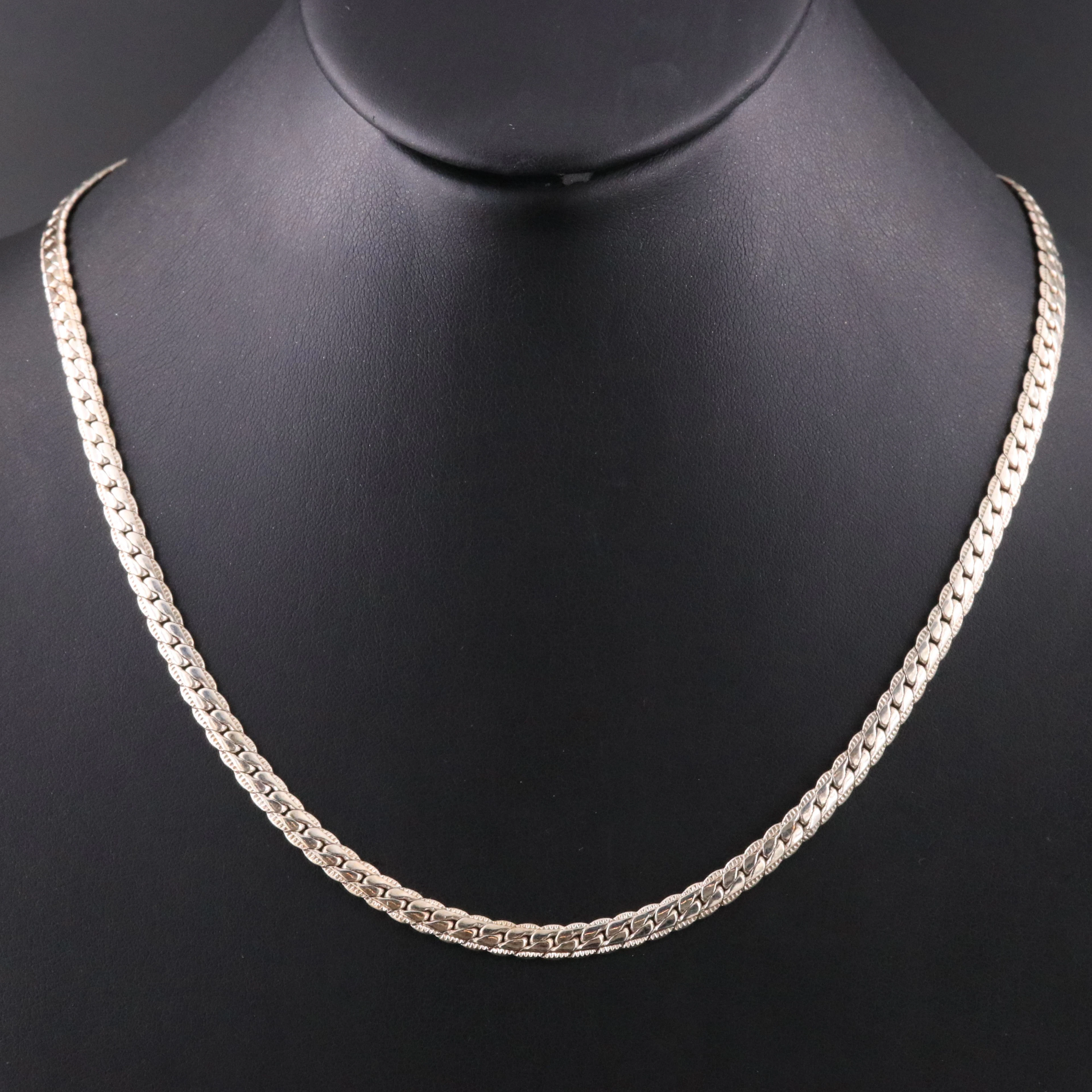 Sterling Curb Chain Necklace
