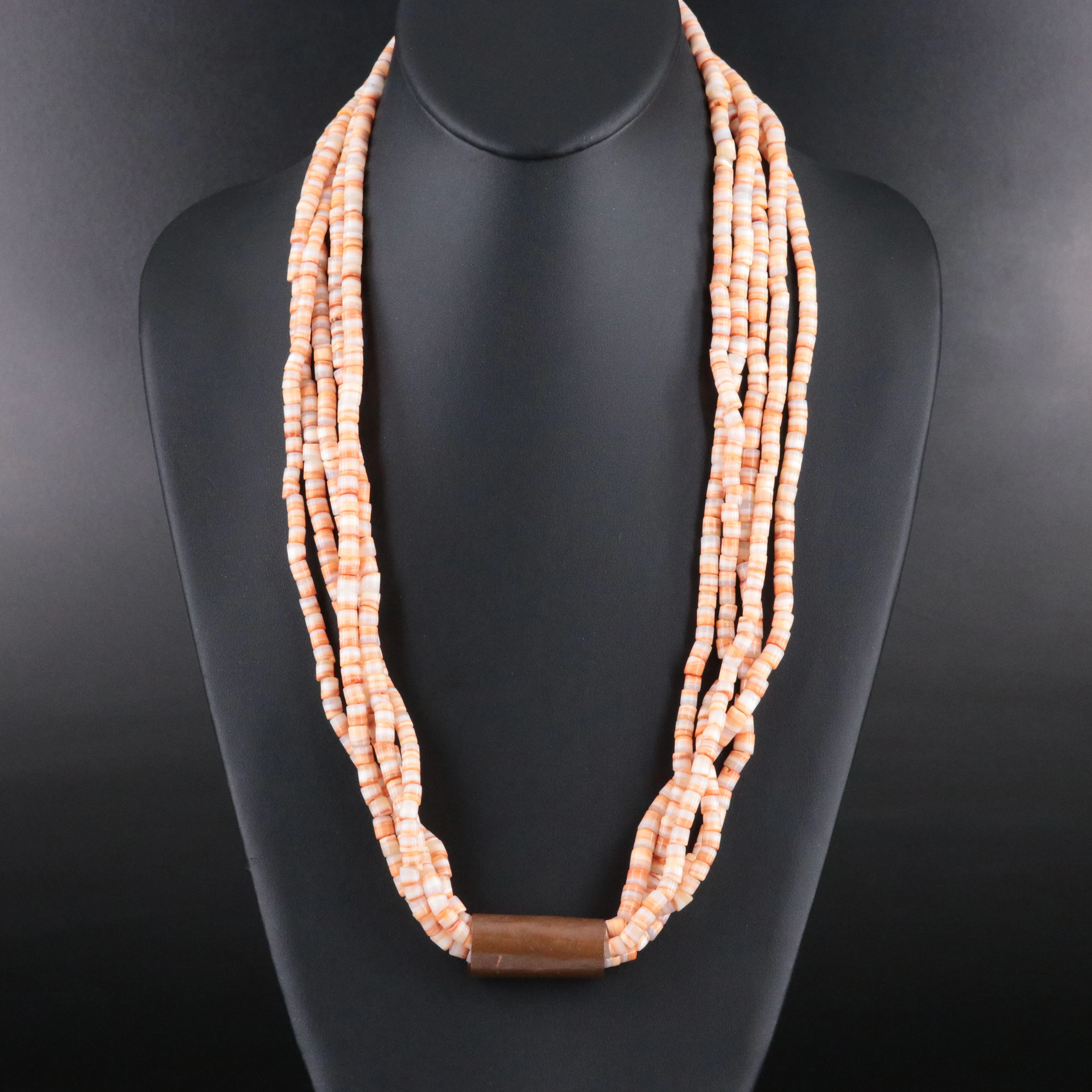 Santo Domingo Style Shell Necklace with Copper Accent Bead