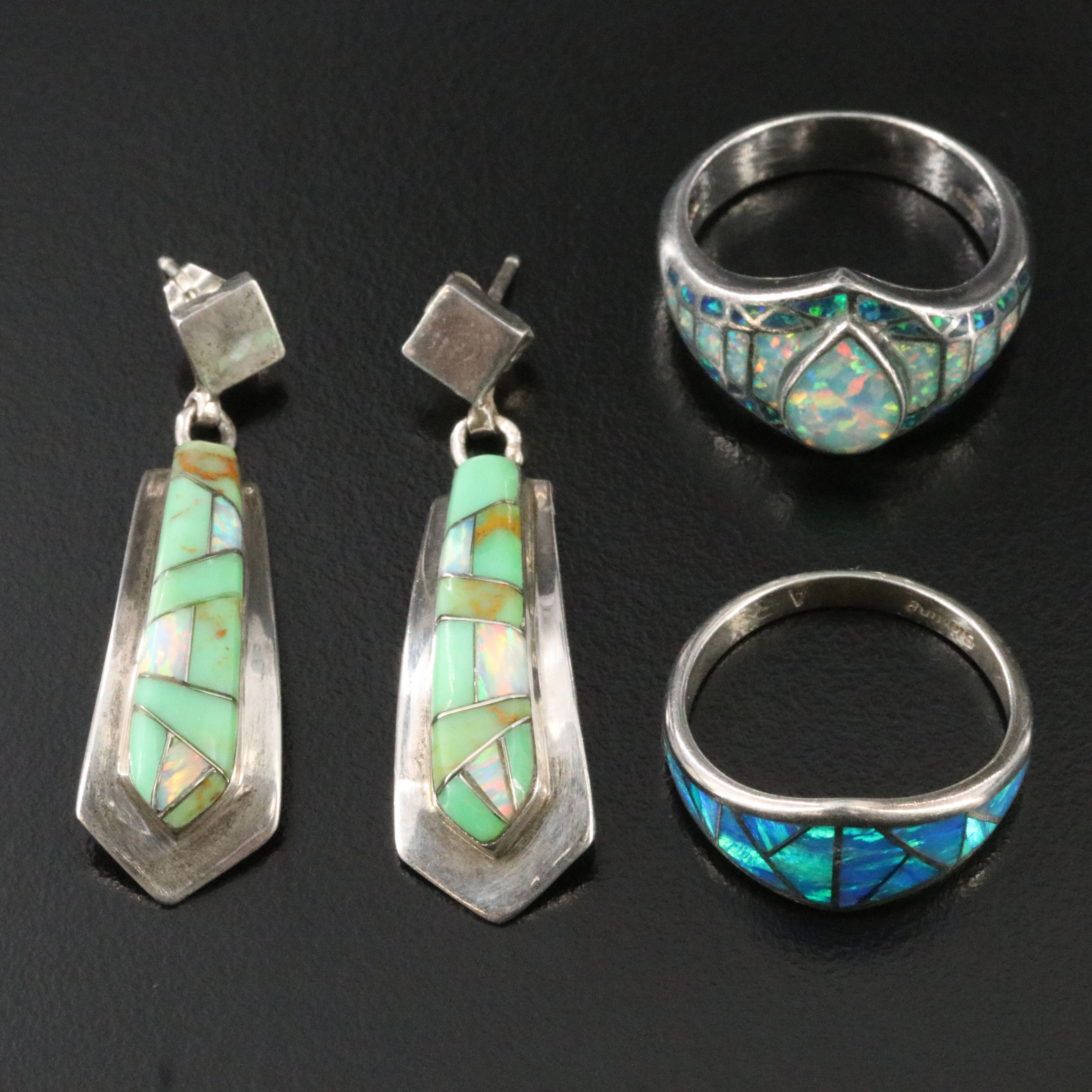 David R. Freeland Jr. Featured in Sterling Opal and Resin Inlay Jewelry