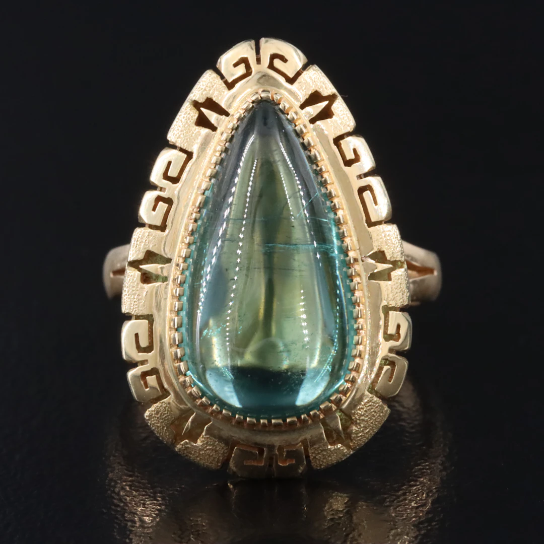 14K 6.40 CT Tourmaline Ring