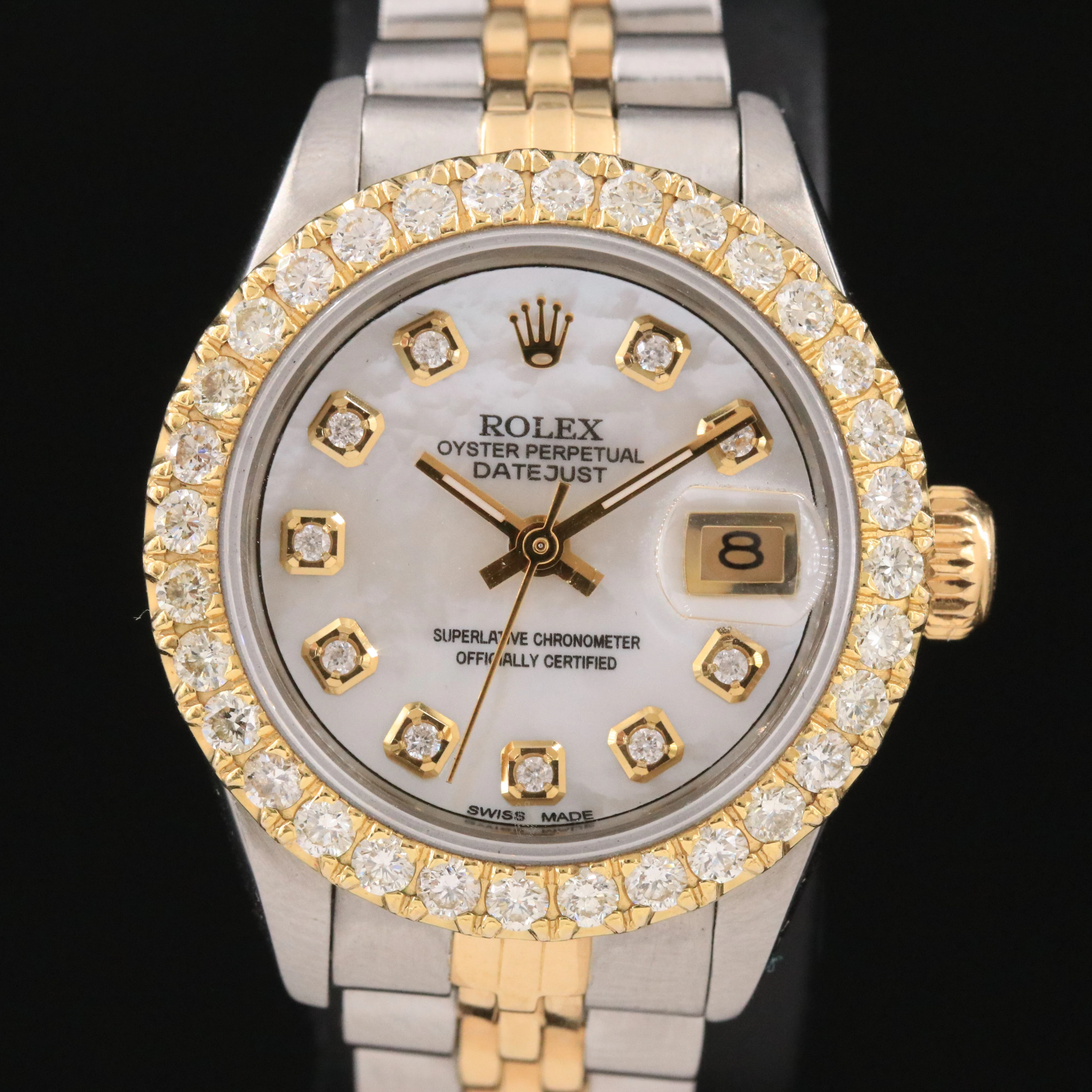 Rolex Datejust 69173 Custom Diamond Automatic Watch c.1987