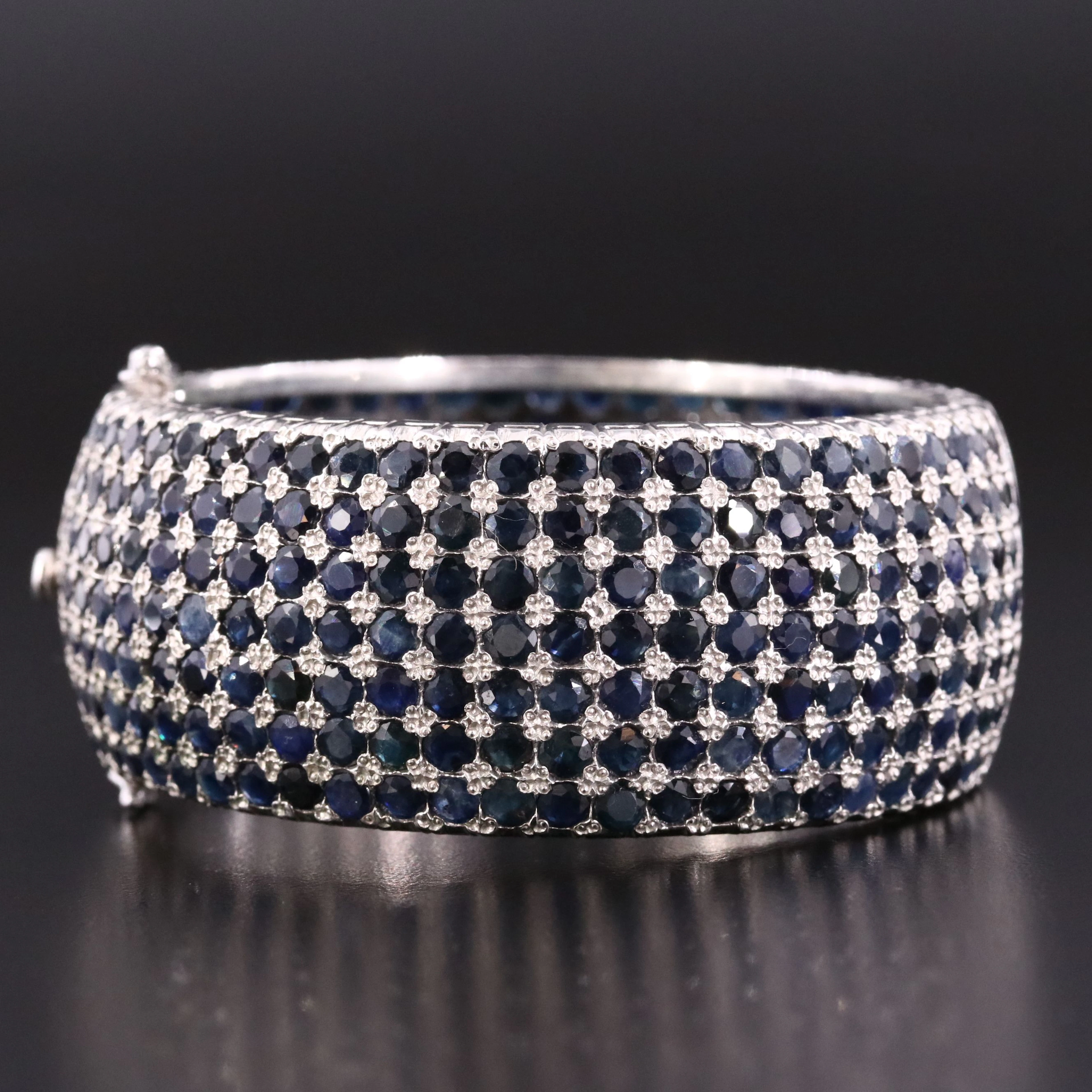 Sterling Sapphire Bangle Bracelet