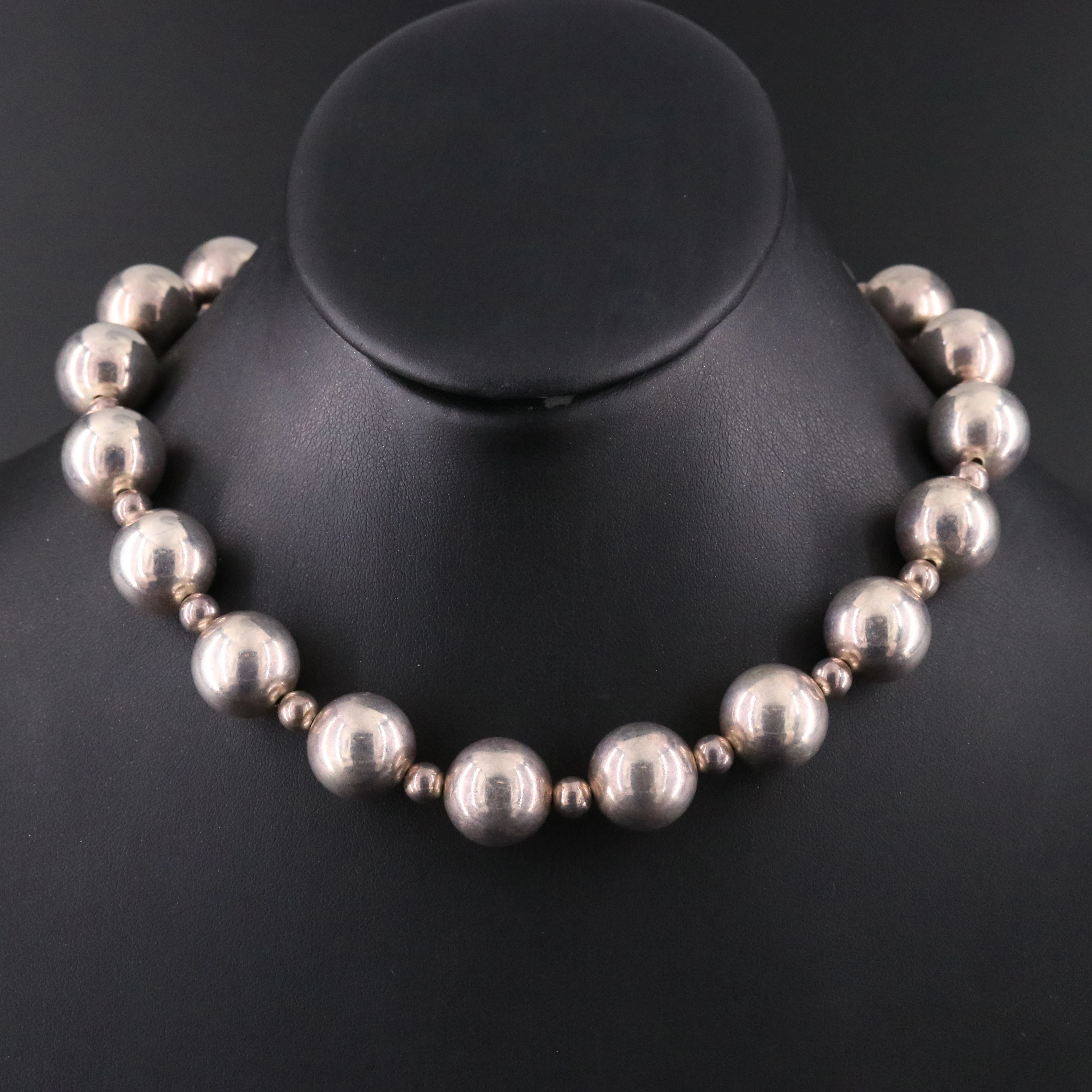 Sterling Alternating Bead Necklace