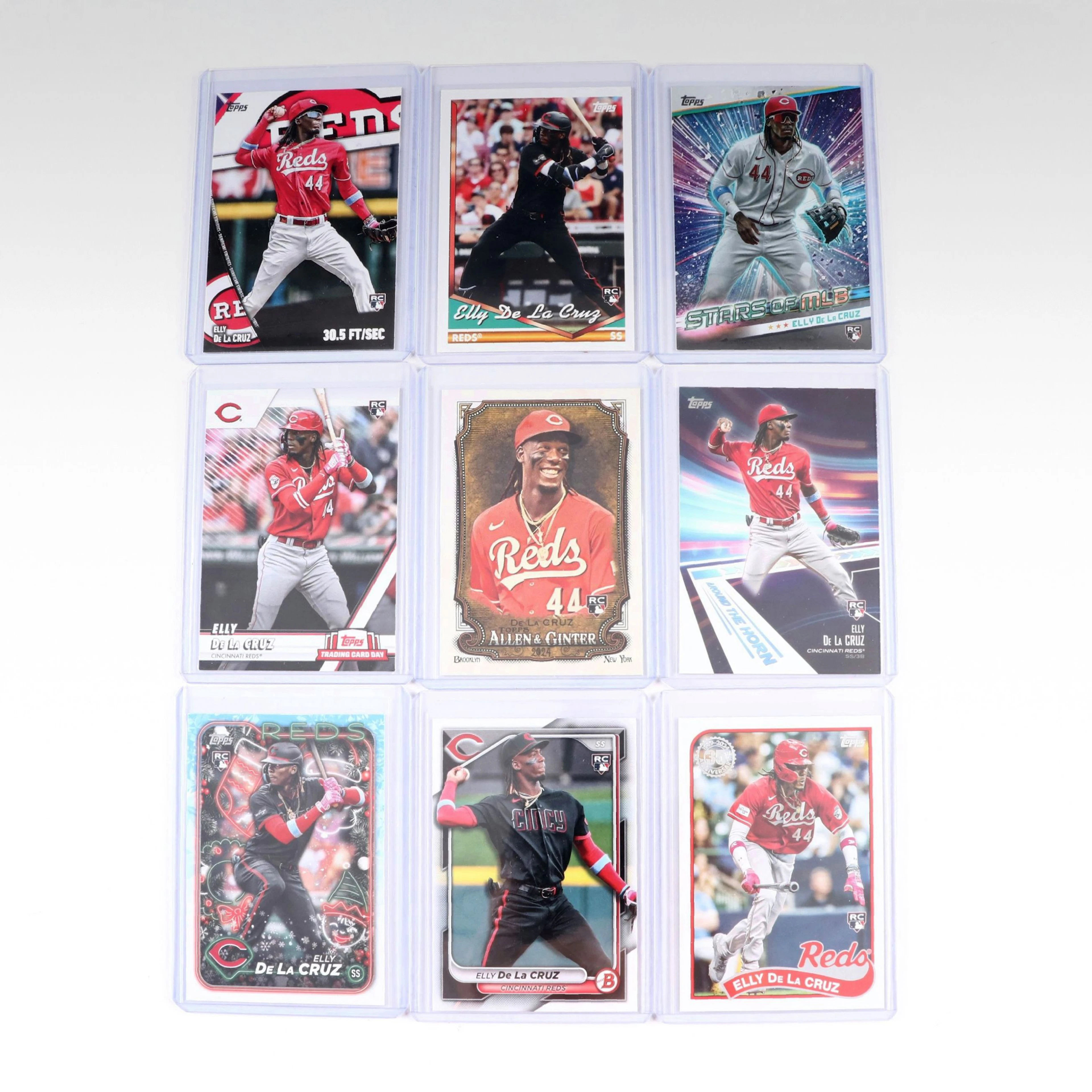 Nine Elly De La Cruz Cincinnati Reds Rookie Baseball Cards