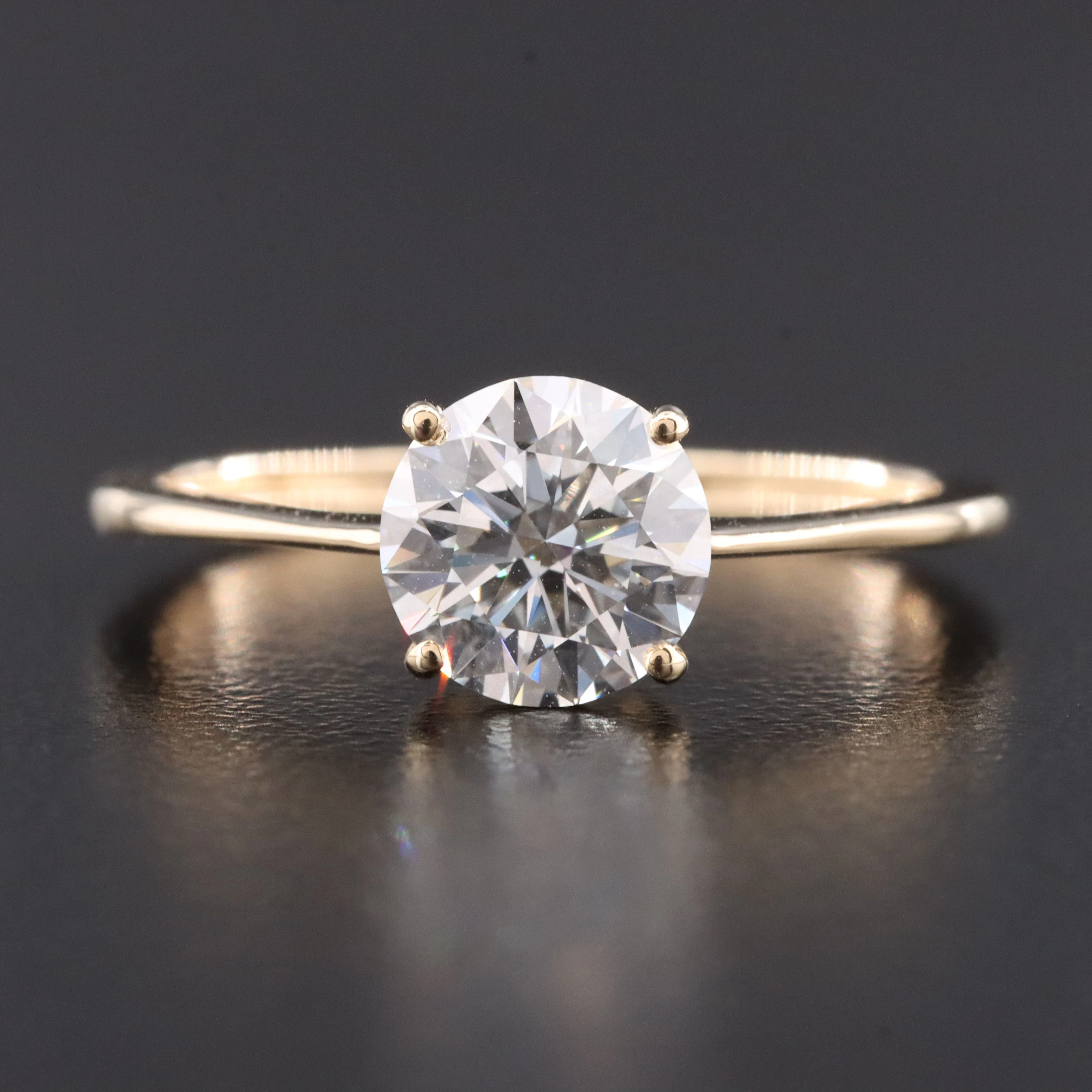 14K 1.18 CT Lab Grown Diamond Ring with IGI Report
