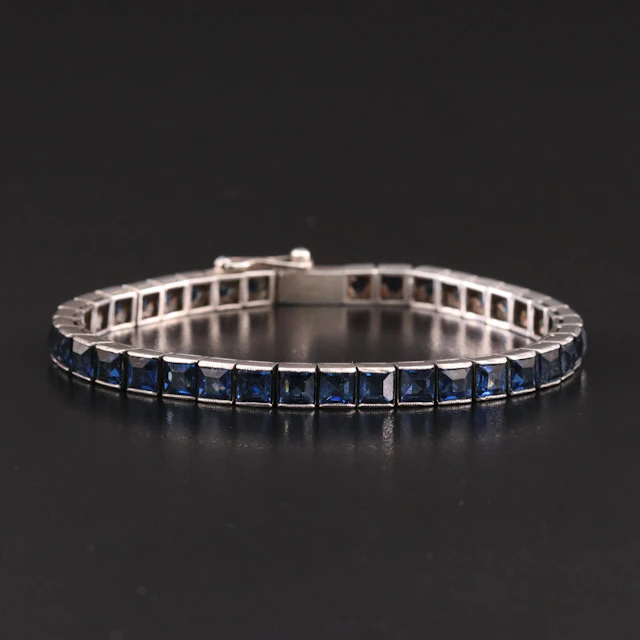 Art Deco Sterling Line Bracelet