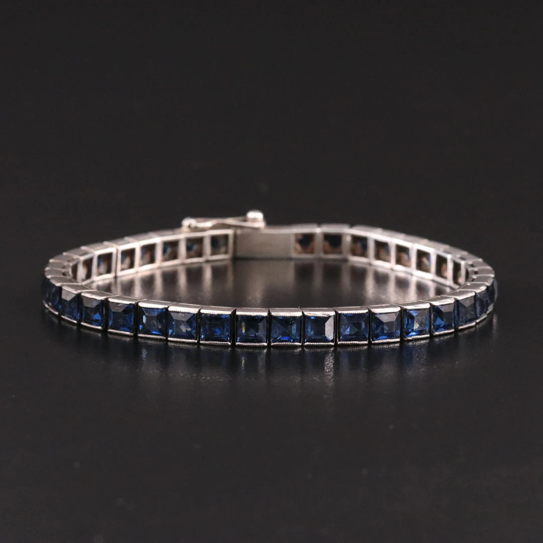 Art Deco Sterling Line Bracelet