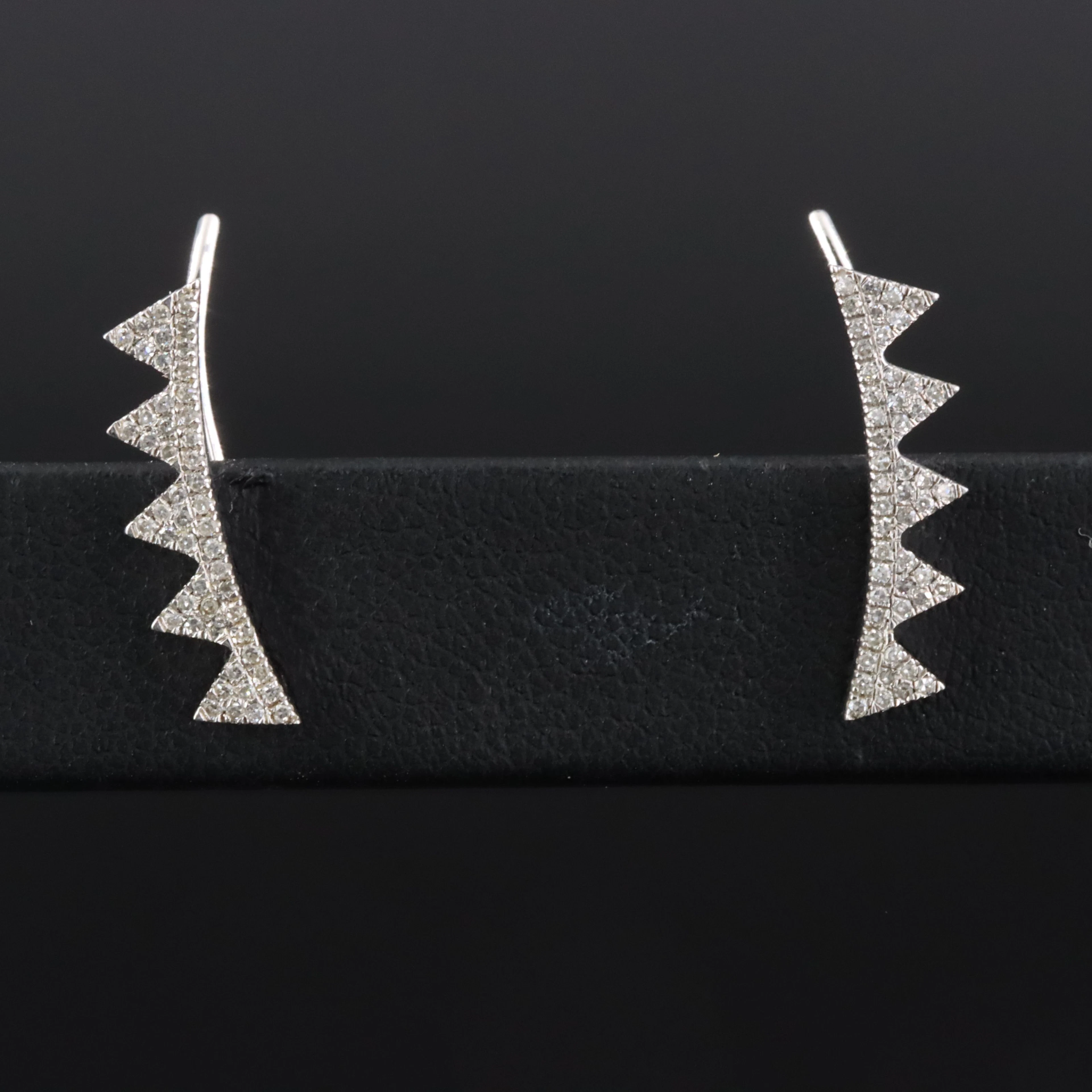 10K 0.24 CTW Diamond Ear Climbers