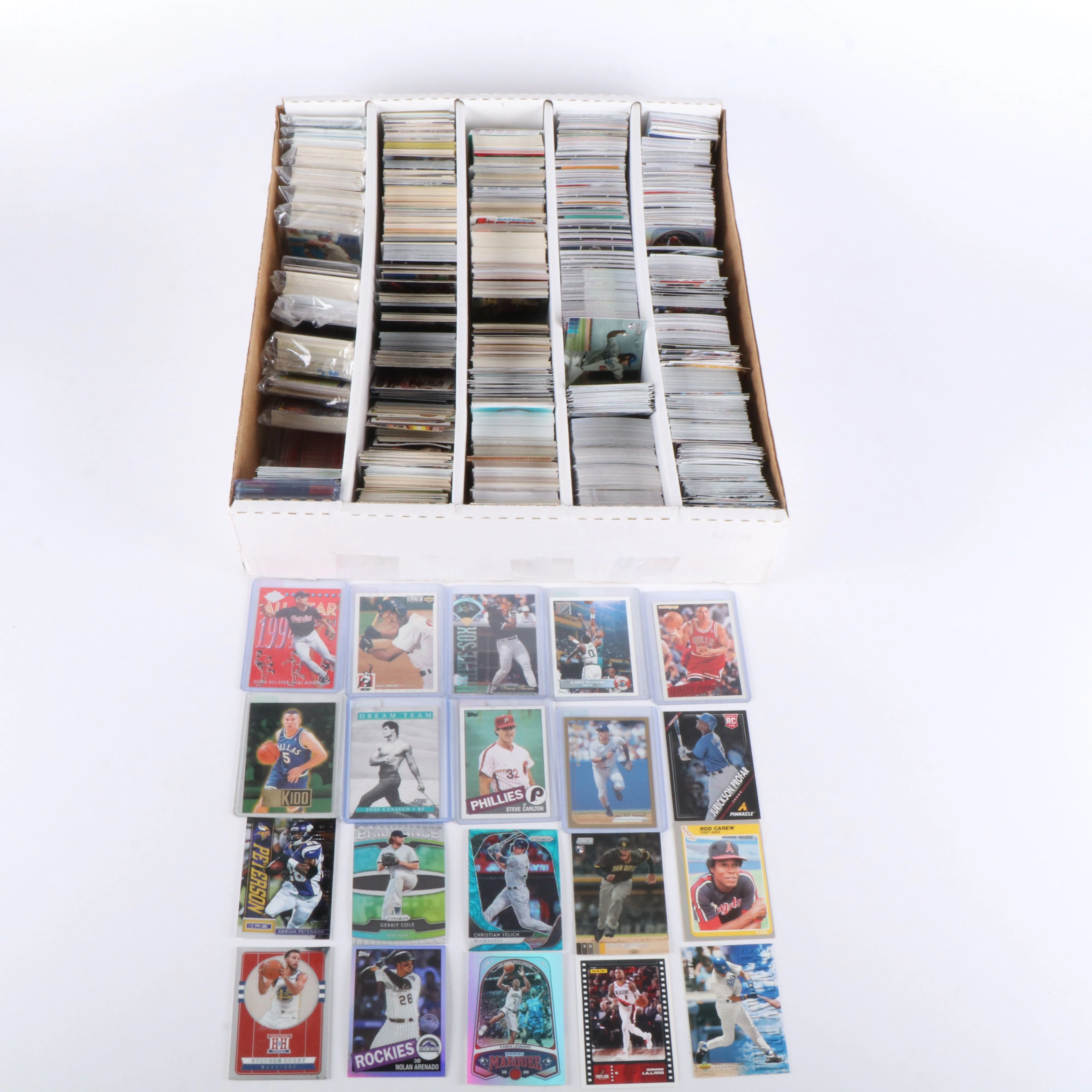 Topps Chrome with Other Sports Cards Featuring Rookies and Inserts, 1980s-2020s