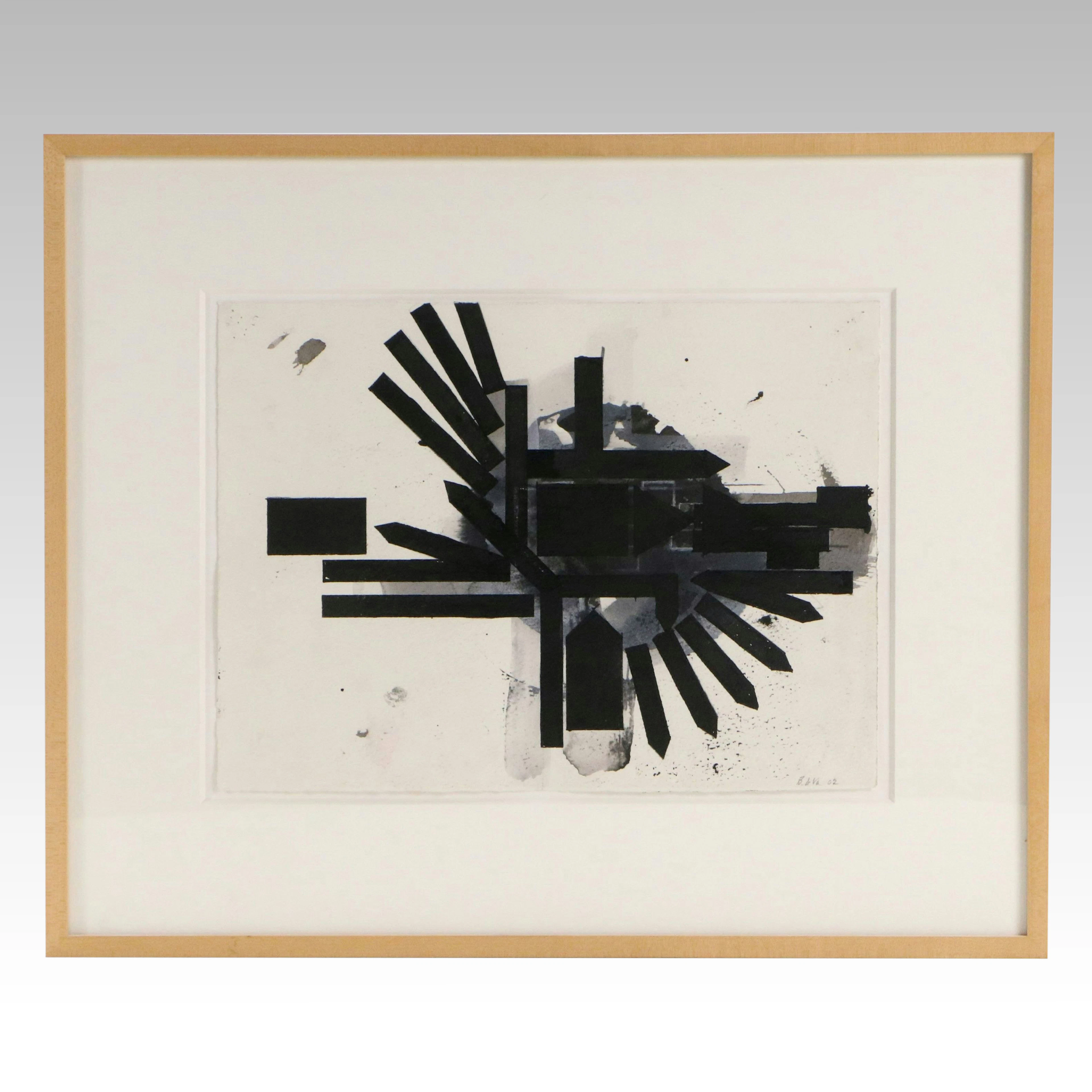 Barry Le Va Ink on Paper "Twin-Diode-Pentode," 2002
