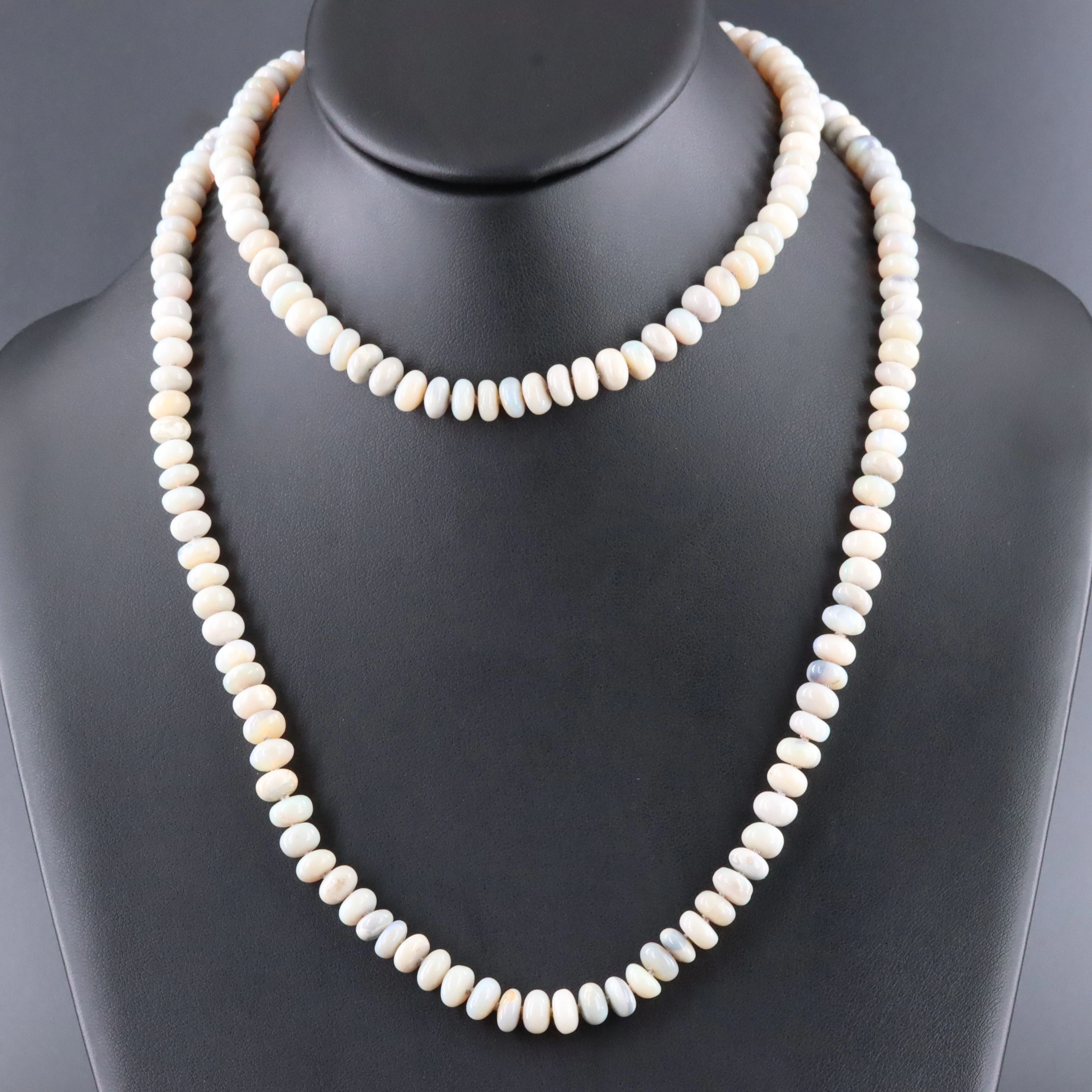 Sterling Opal Necklace with Diamond Accent Attributed to Sheryl Lowe