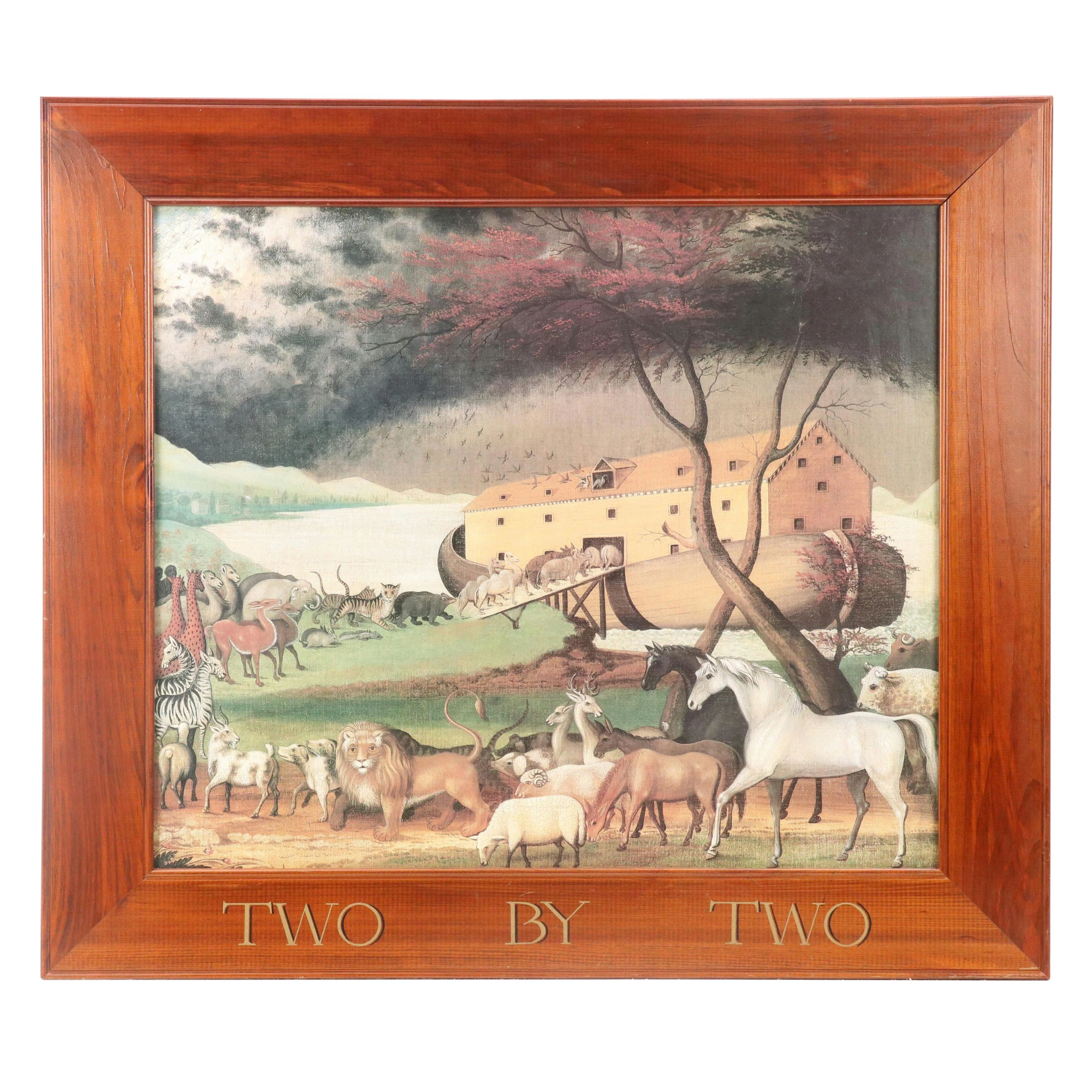 After Edward Hicks Offset Lithograph "Noah's Ark"