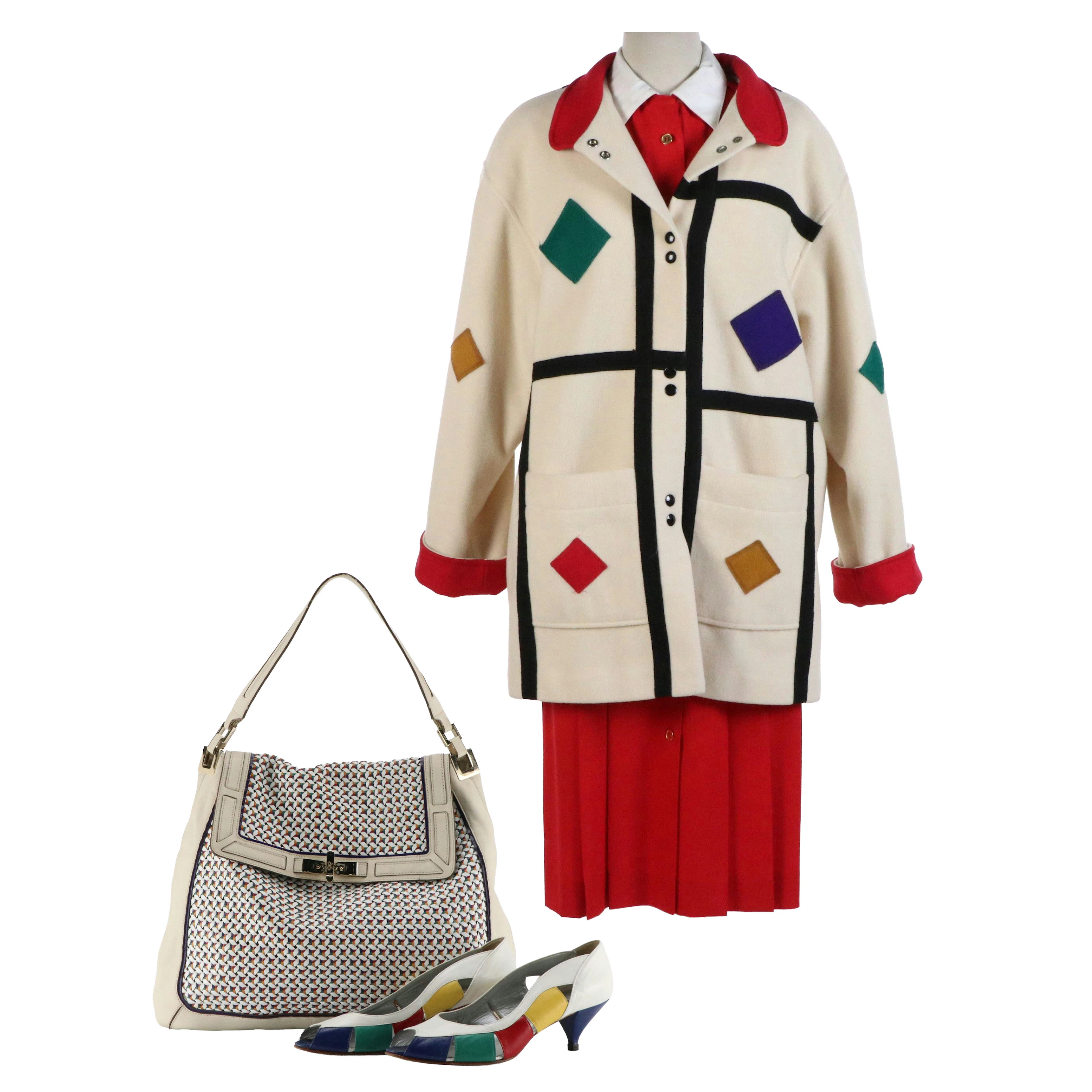 Curated Vintage Ensemble Featuring 1990s Guy Laroche Dress