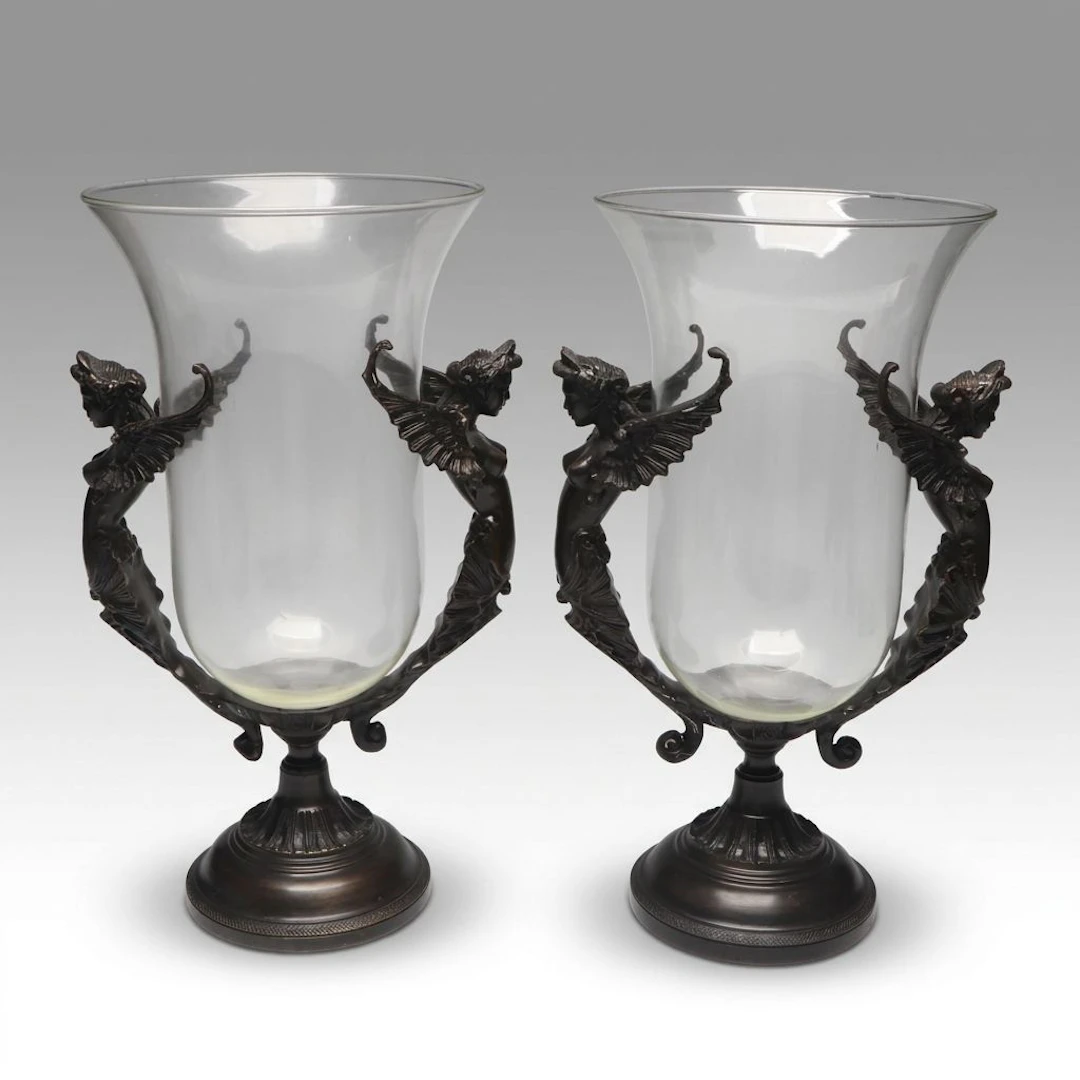 Jugendstil Art Nouveau Style Hurricane Vases
