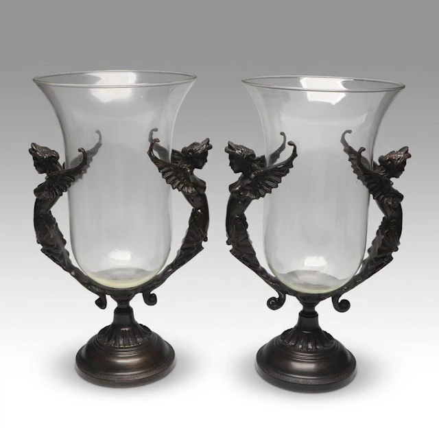 Jugendstil Art Nouveau Style Hurricane Vases