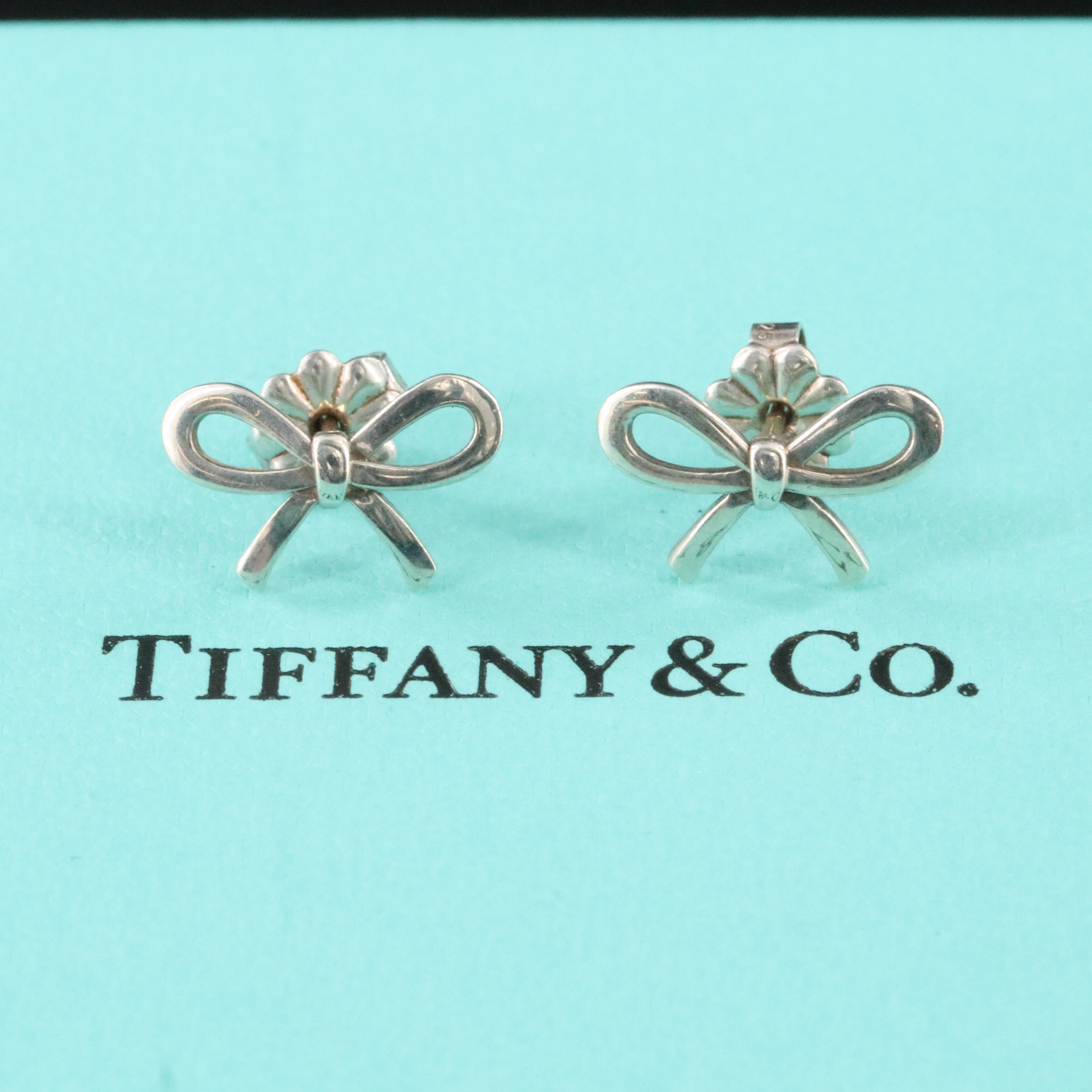 Tiffany & Co. Sterling Bow Earrings