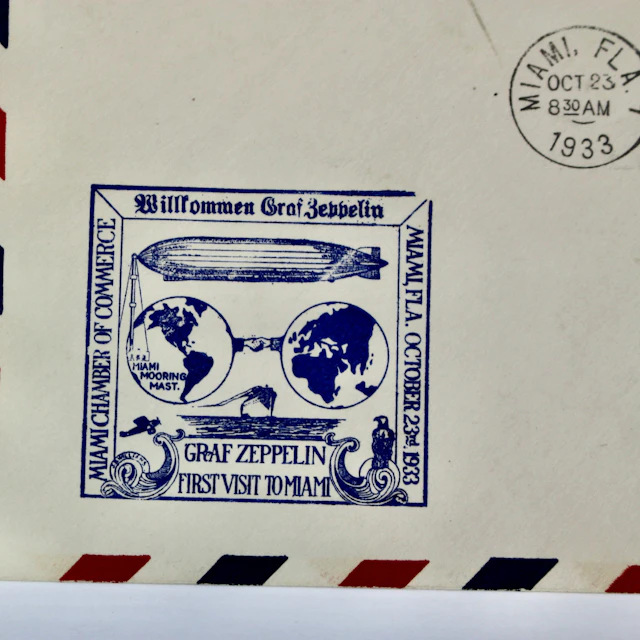 1933 Graf Zeppelin 1st Visit to Miami Postal Cover