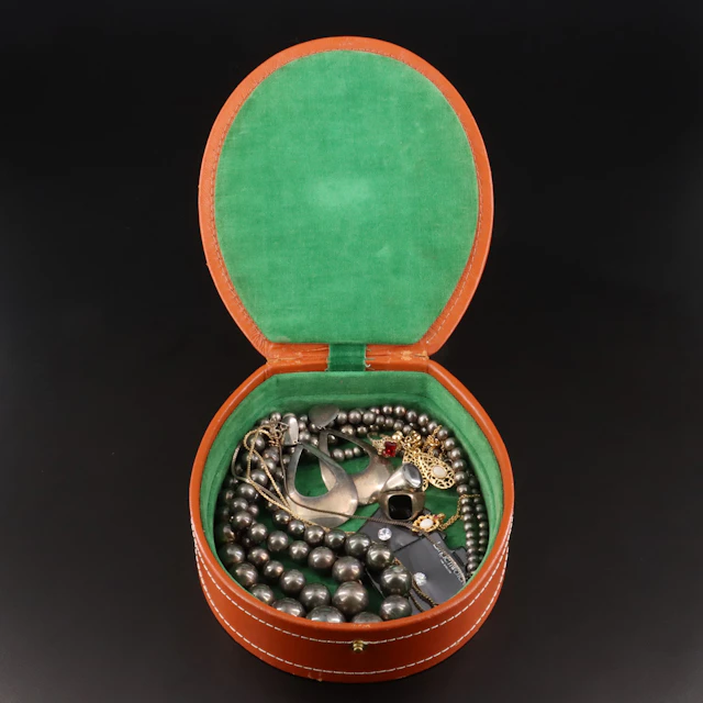 Black Onyx, Opal and Sterling Featured in Vintage Jewelry