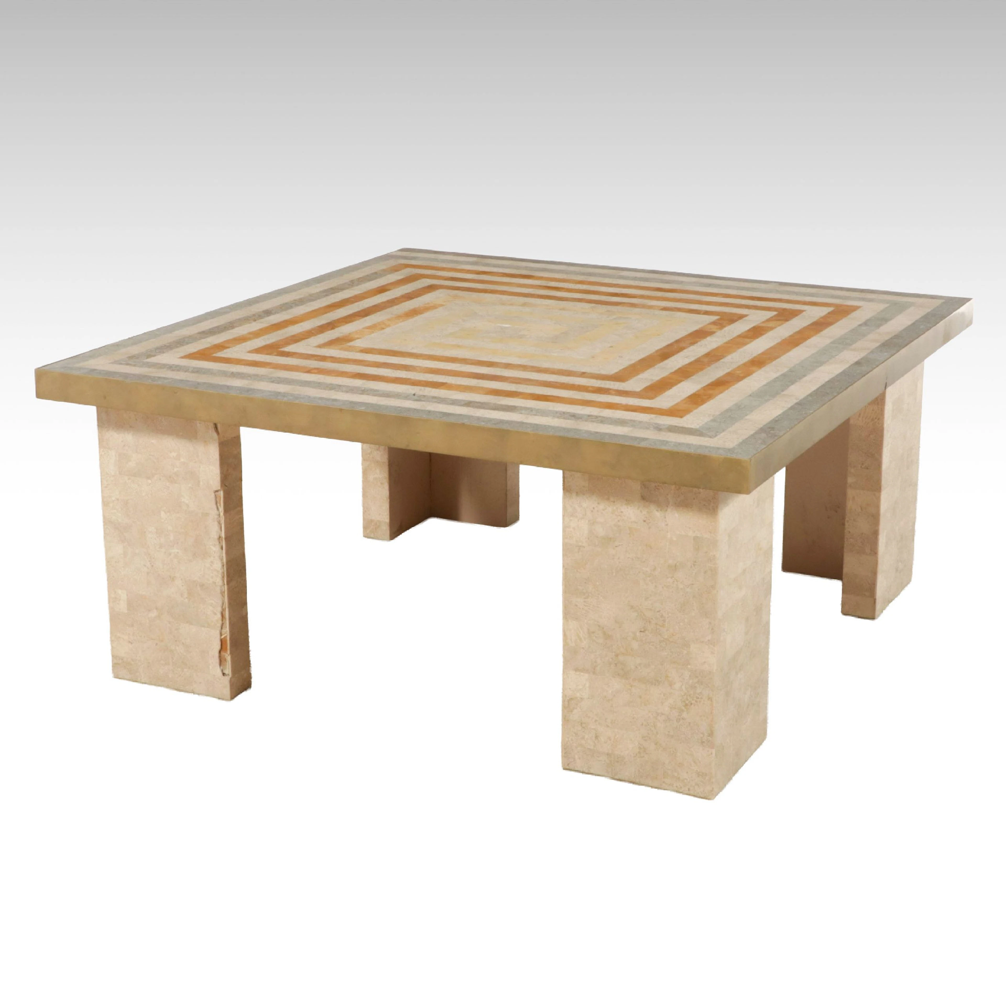Contemporary Tessellated Stone Coffee Table