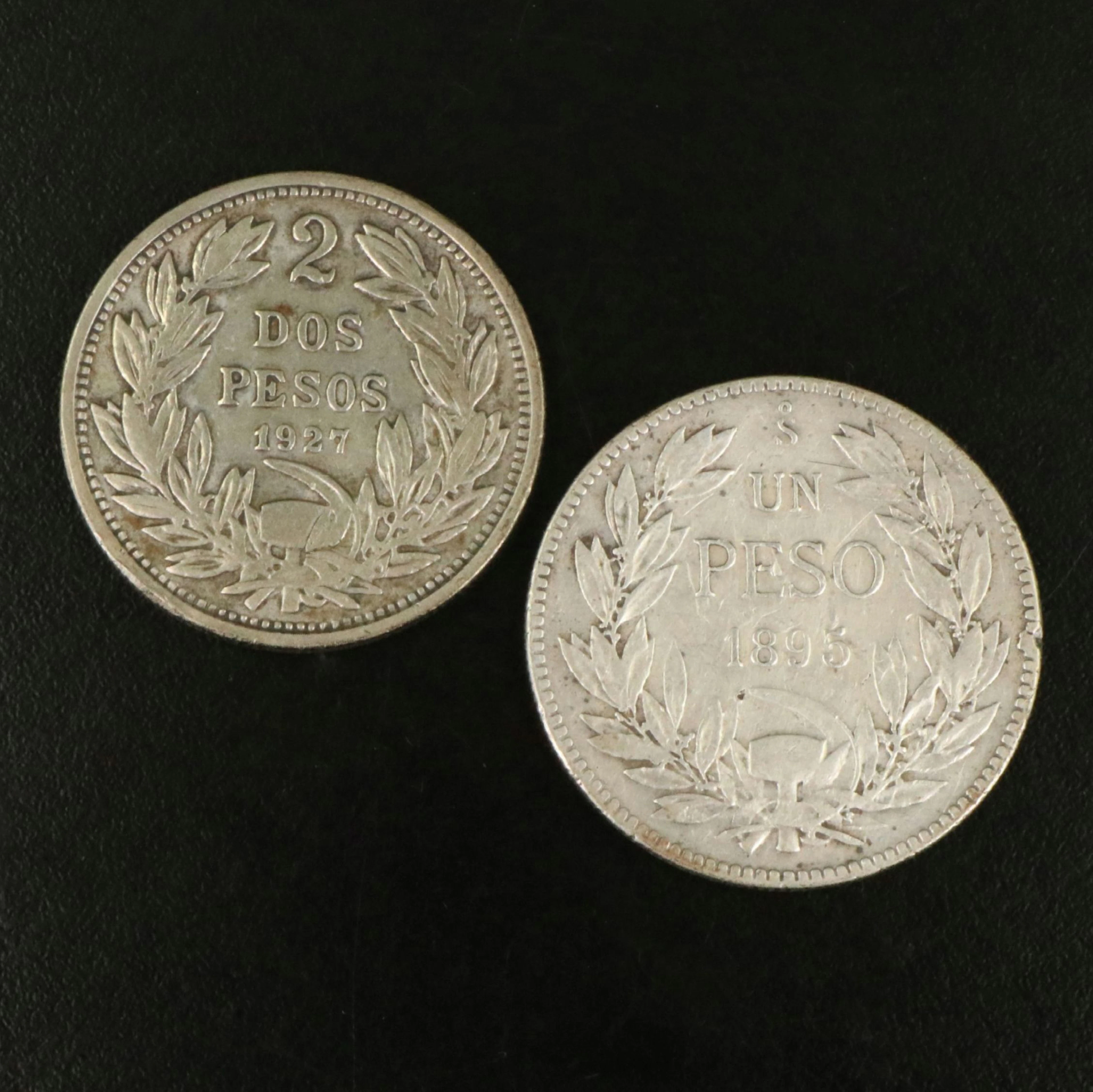 Two Silver Coins From Chile