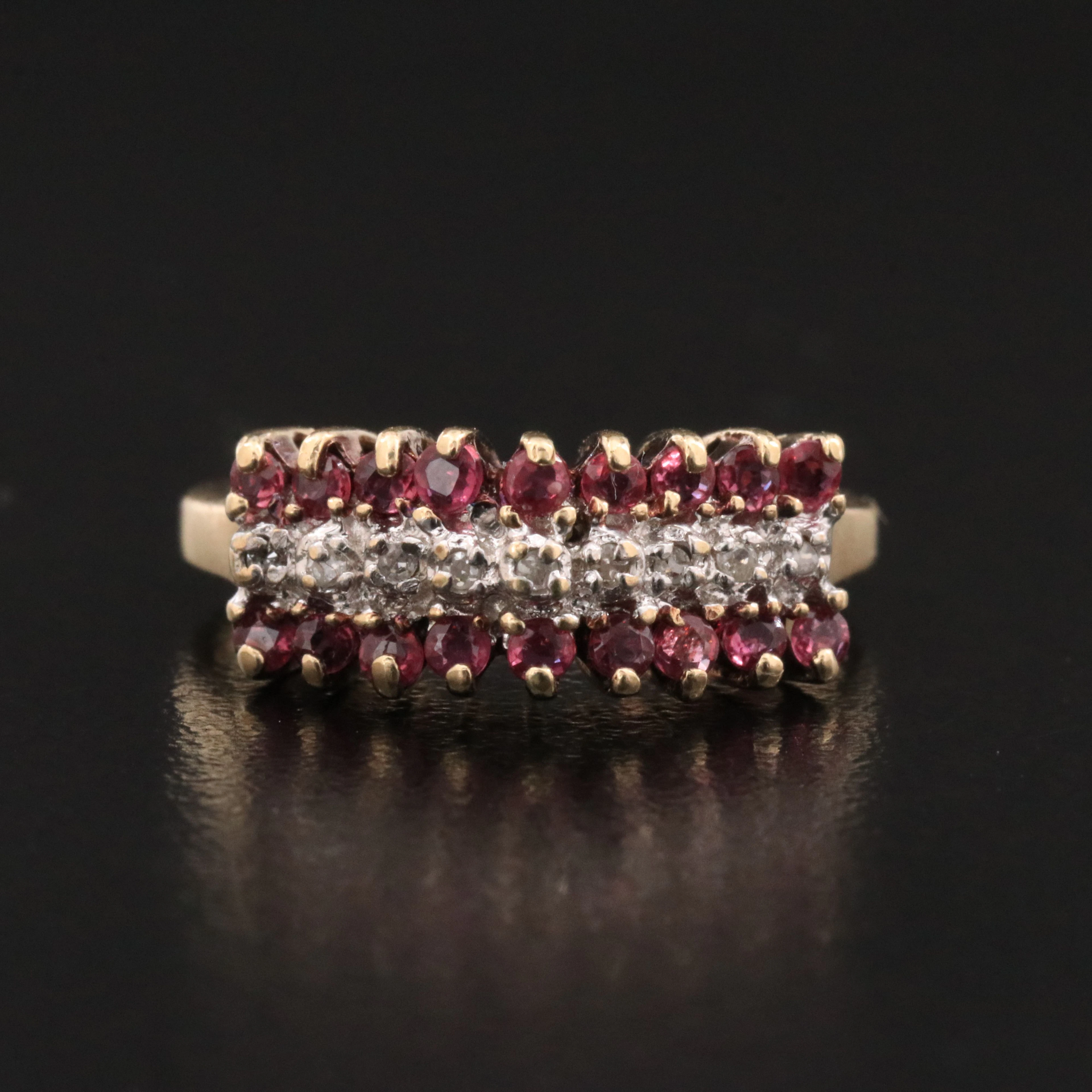 10K Ruby and Diamond Ring