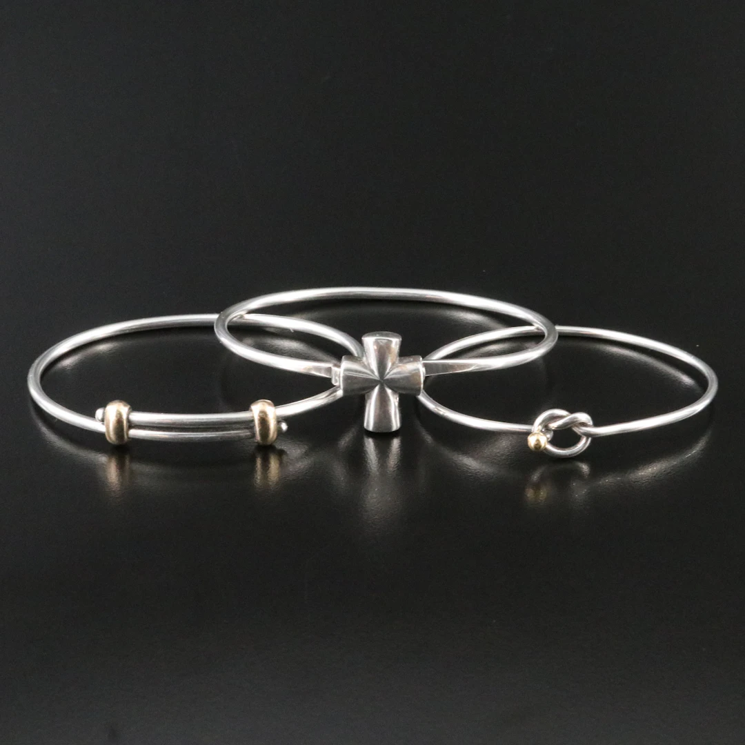 James Avery and Tiffany & Co. Sterling and 14K Bracelets