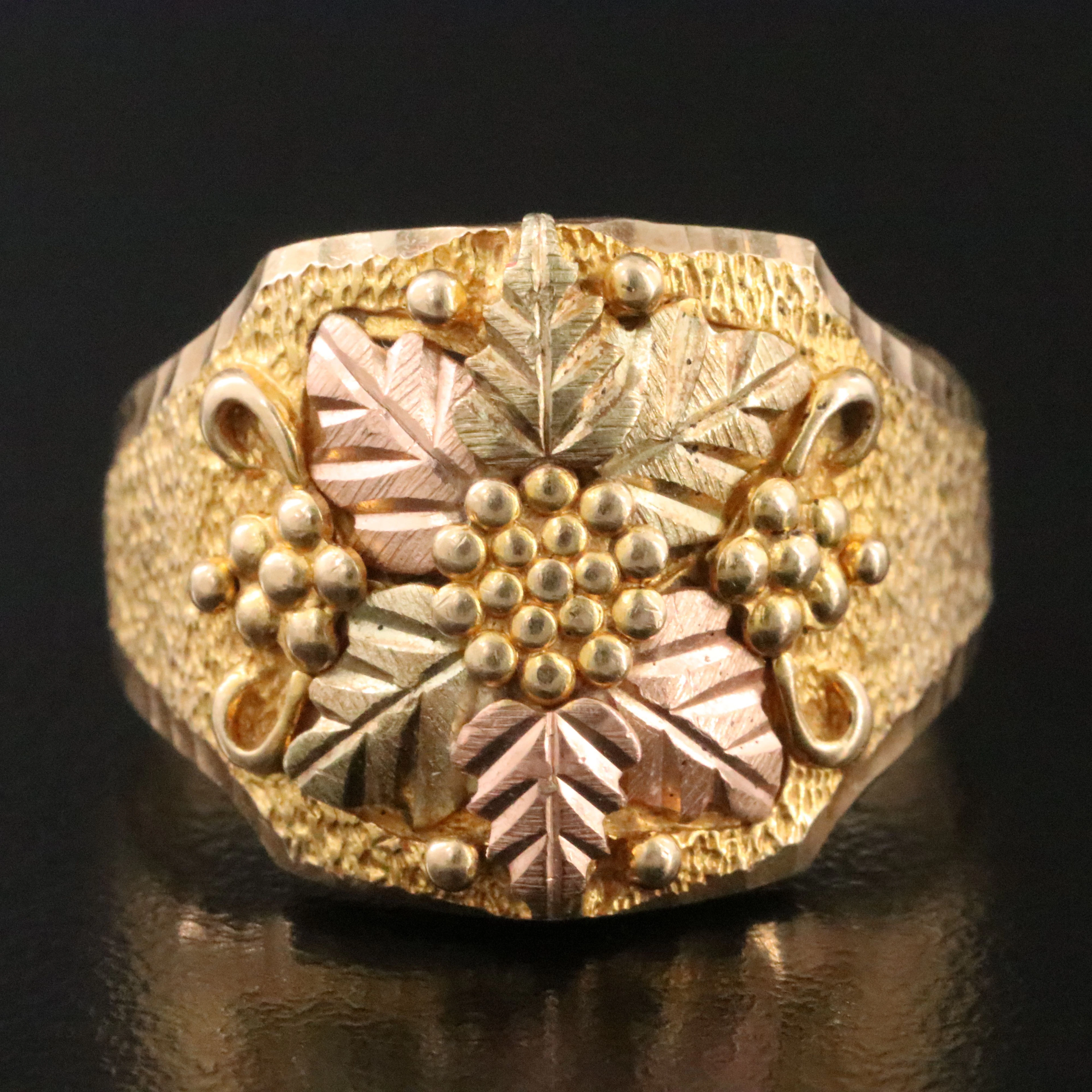 Coleman Black Hills Gold 10K Tri-Color Gold Ring