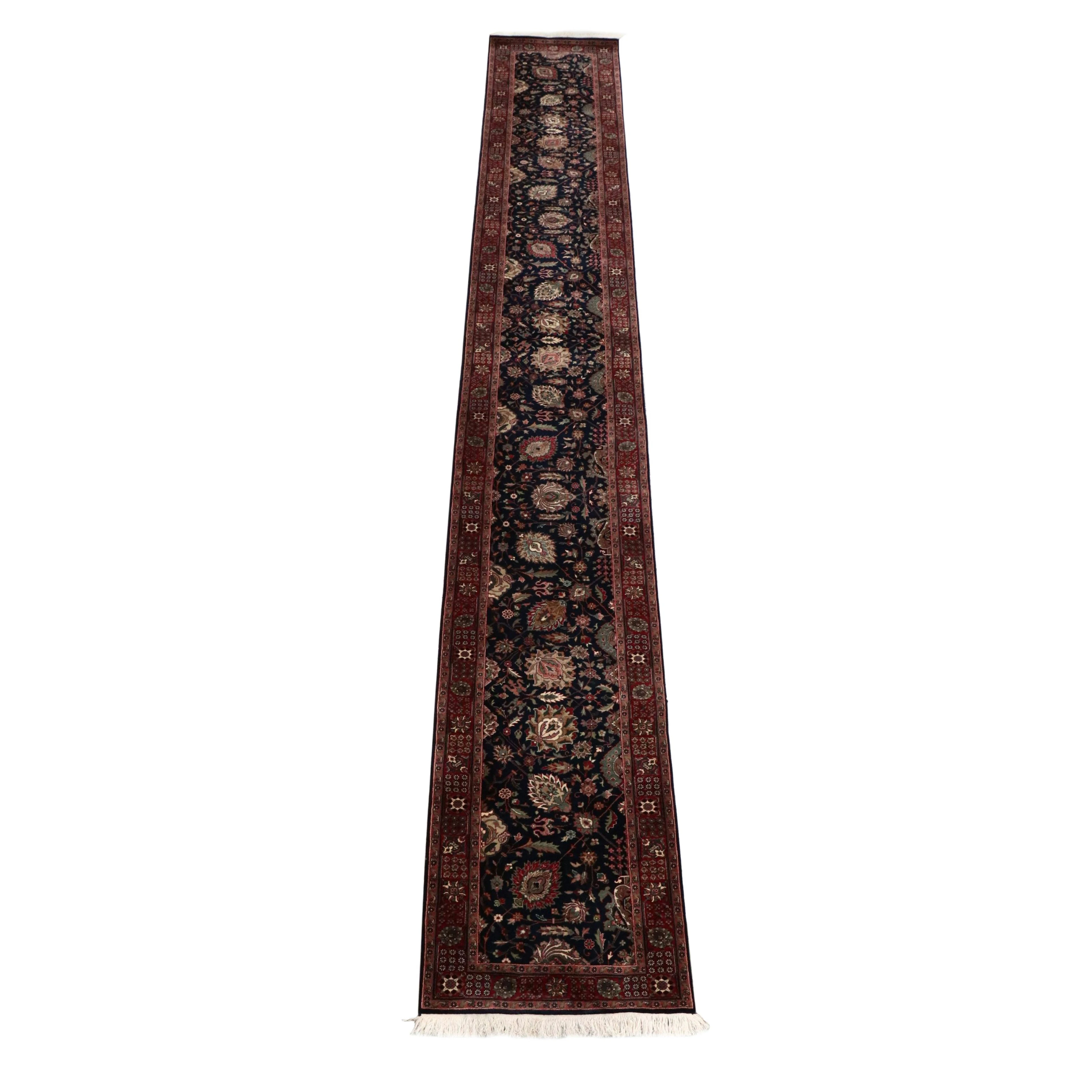 2'8 x 15'6 Hand-Knotted Sino-Persian Sarouk Style Long Runner
