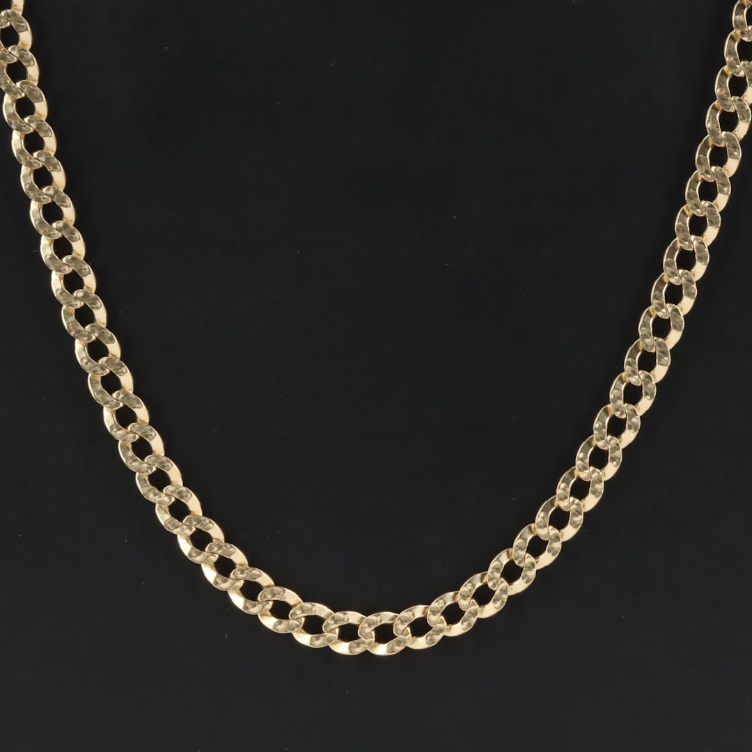 Italian 14K Curb Chain Necklace