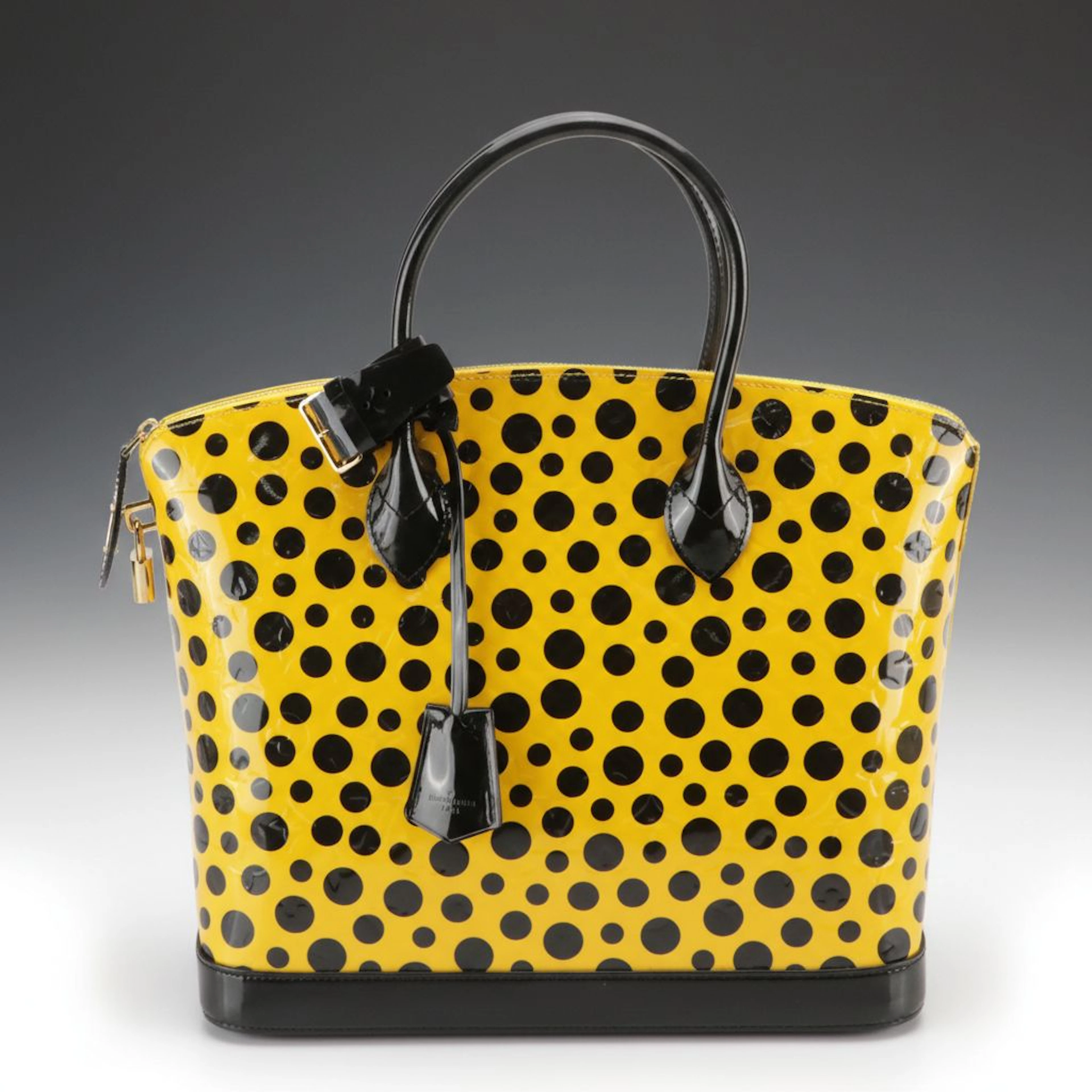 Louis Vuitton x Yayoi Kusama Lockit Handbag in Infinity Dots Vernis Leather
