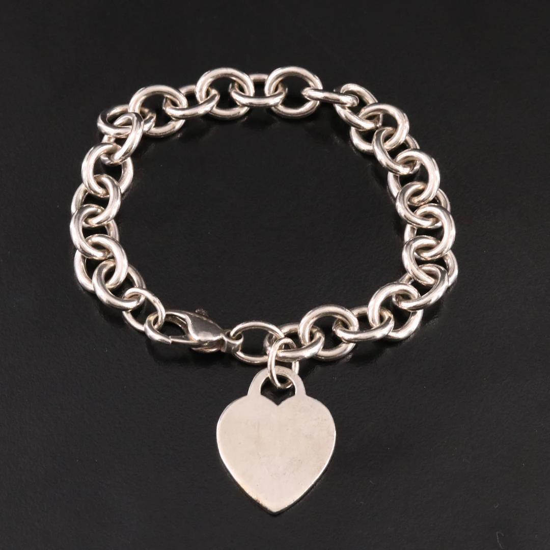 Tiffany & Co. Sterling Heart Tag Bracelet
