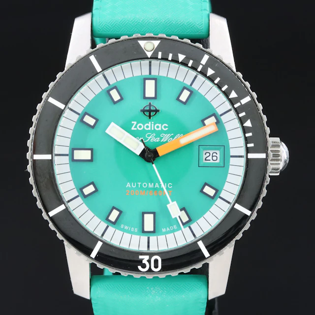 Zodiac Super Sea Wolf Stainless Steel Swiss Automatic Dive Watch # Z09305