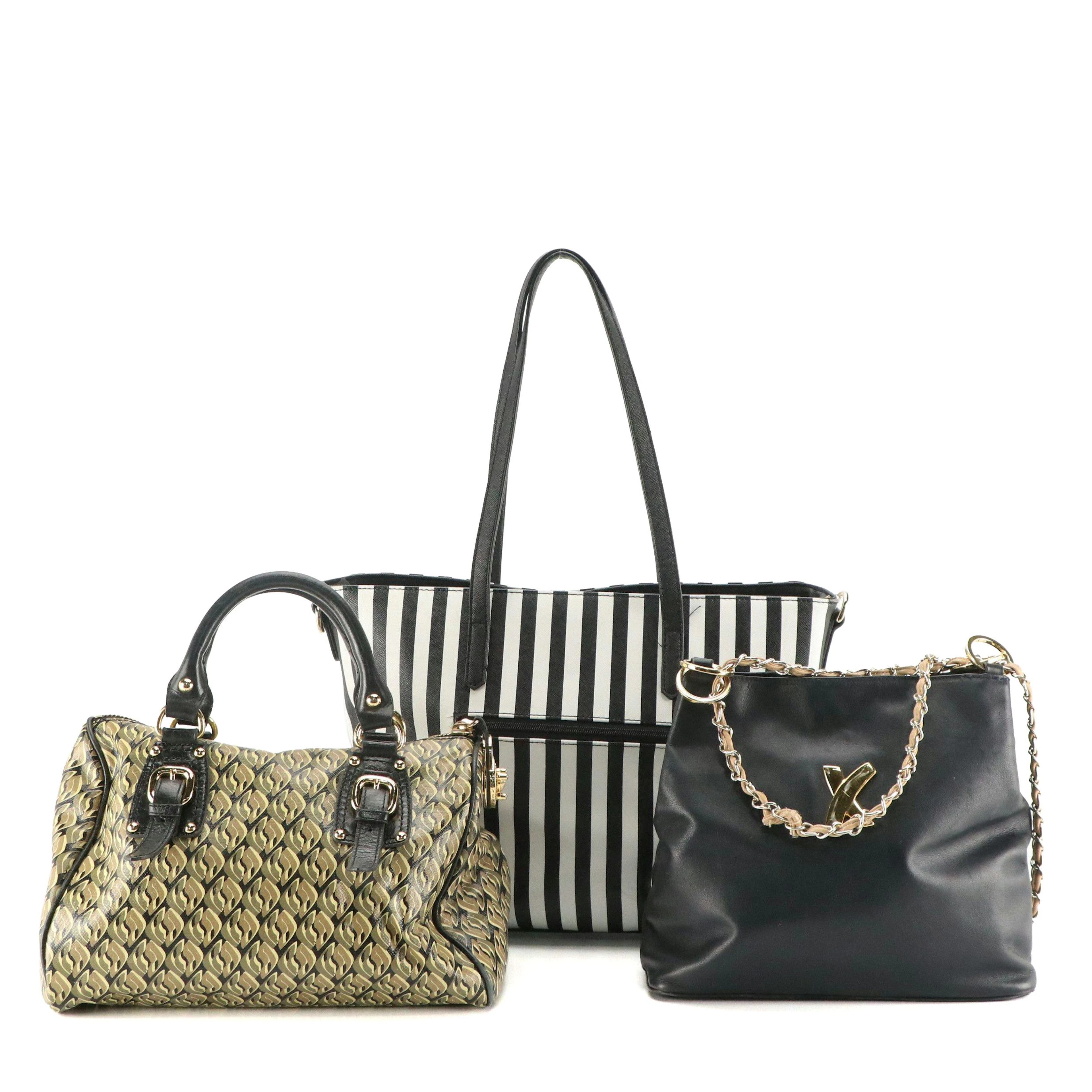 Paloma Picasso Navy Leather Chain Strap Bag, Steve Madden Boston Bag