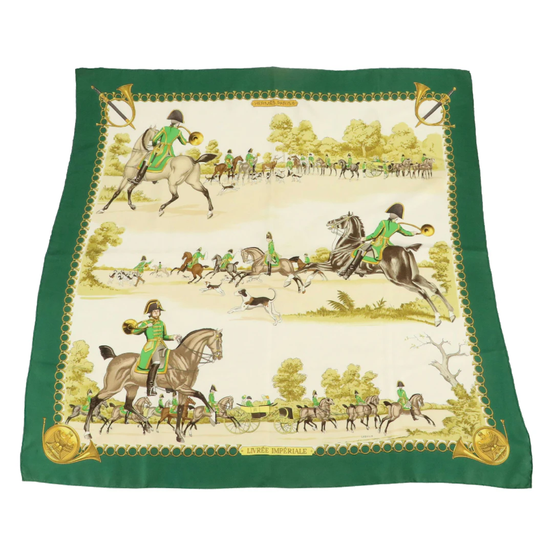Hermès "Livrée Impériale" Silk Twill Scarf 90