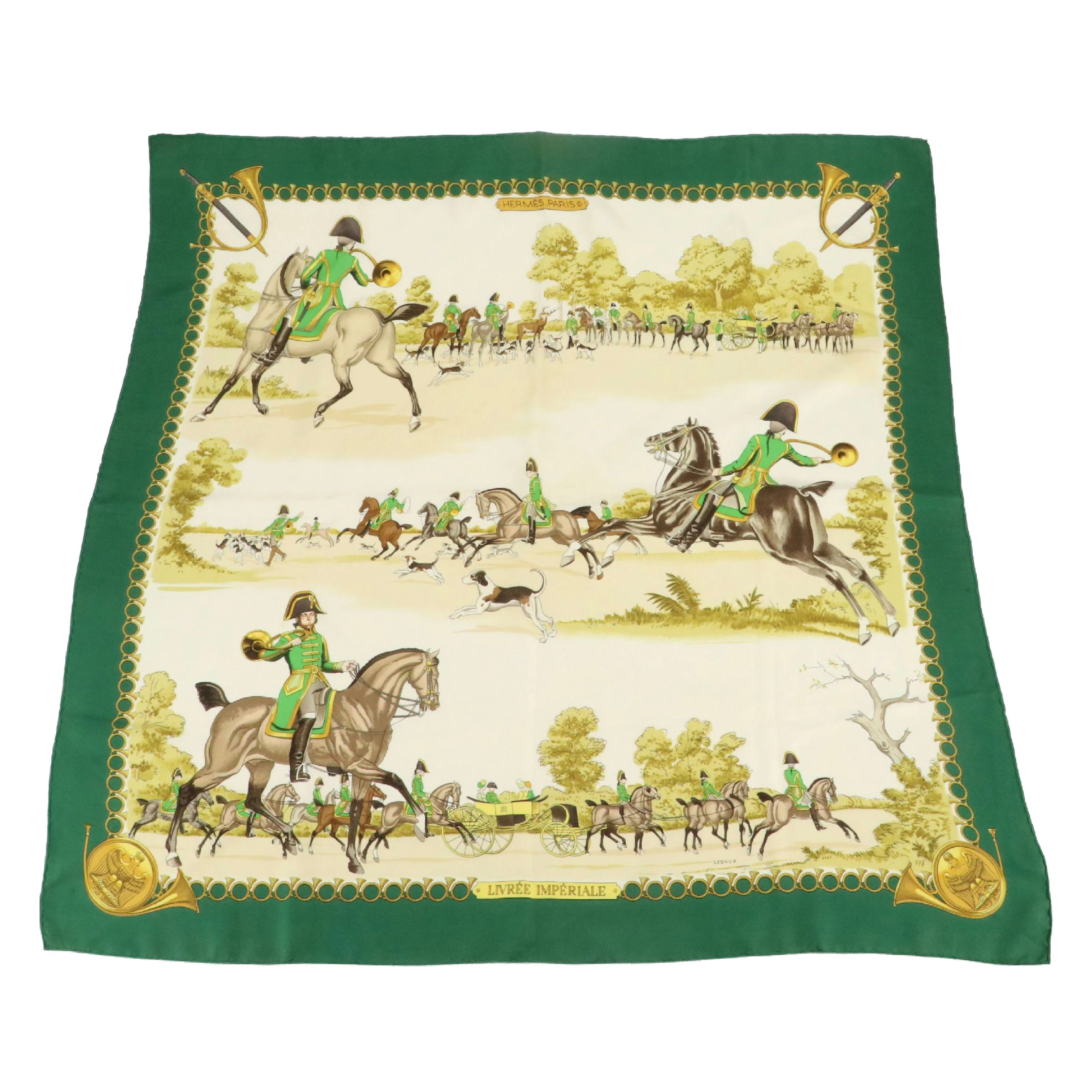 Hermès "Livrée Impériale" Silk Twill Scarf 90