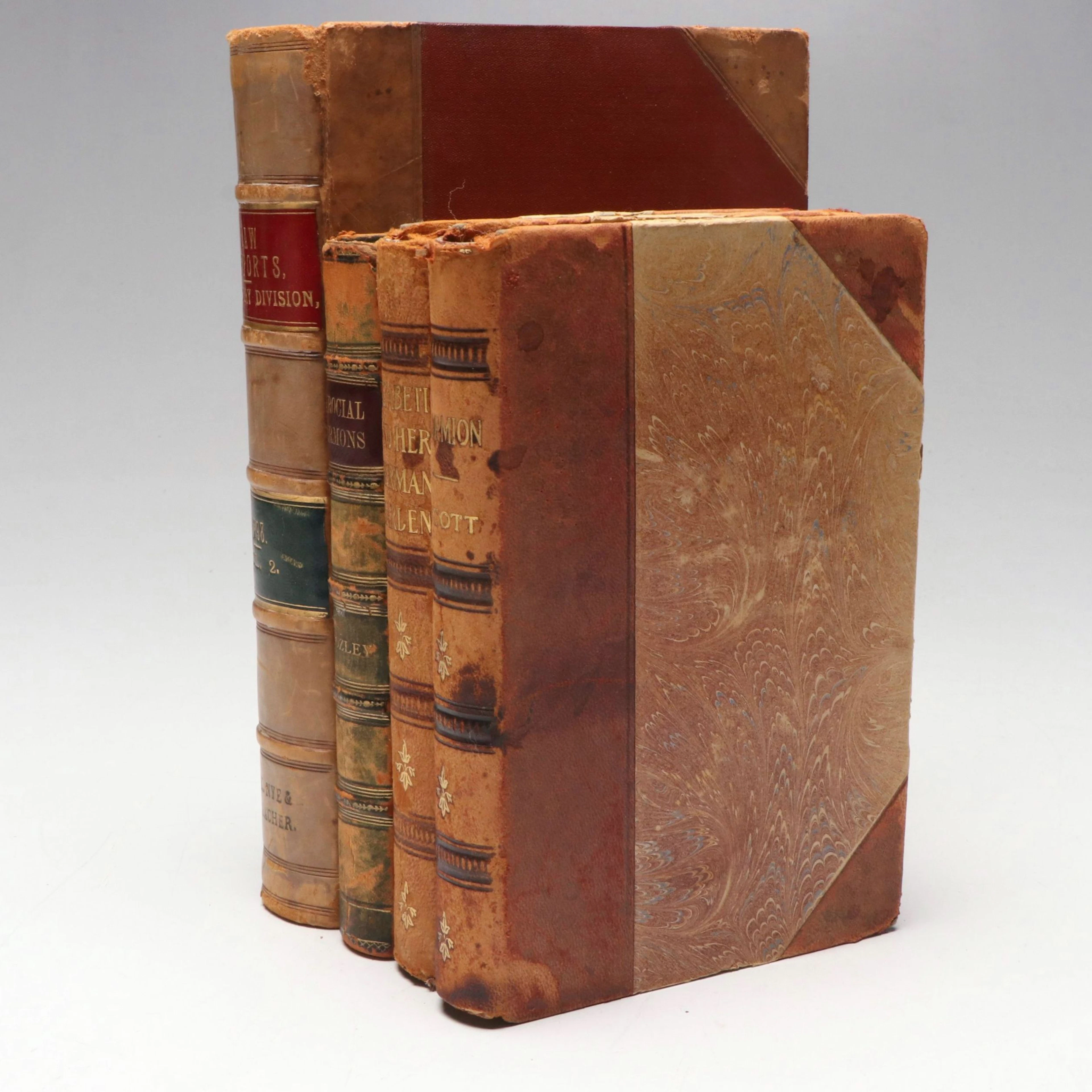 Leather Bound "Marmion" by Sir Walter Scott and More Books