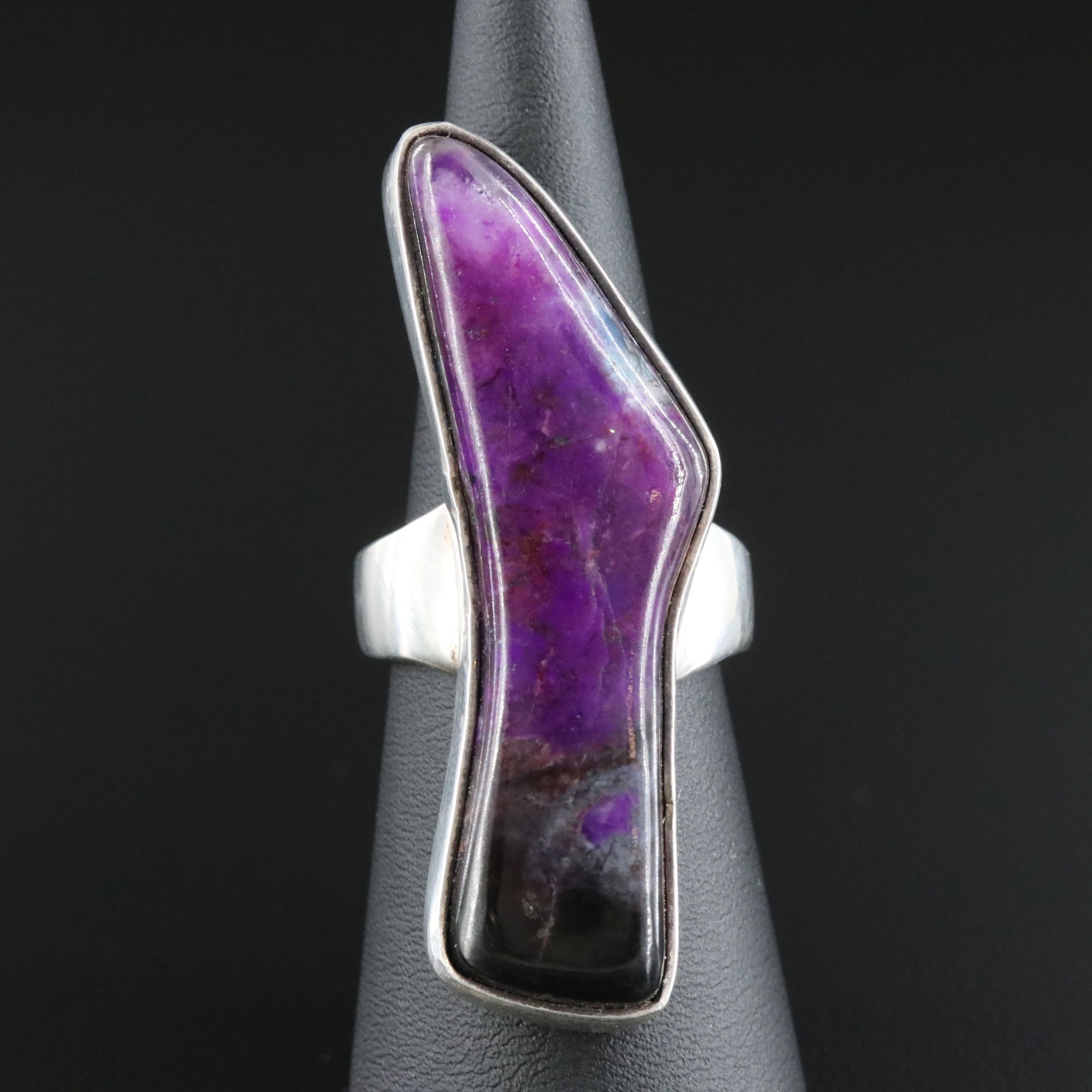 Jefferson Abeyta Navajo Diné Sterling Sugilite Pointer Ring