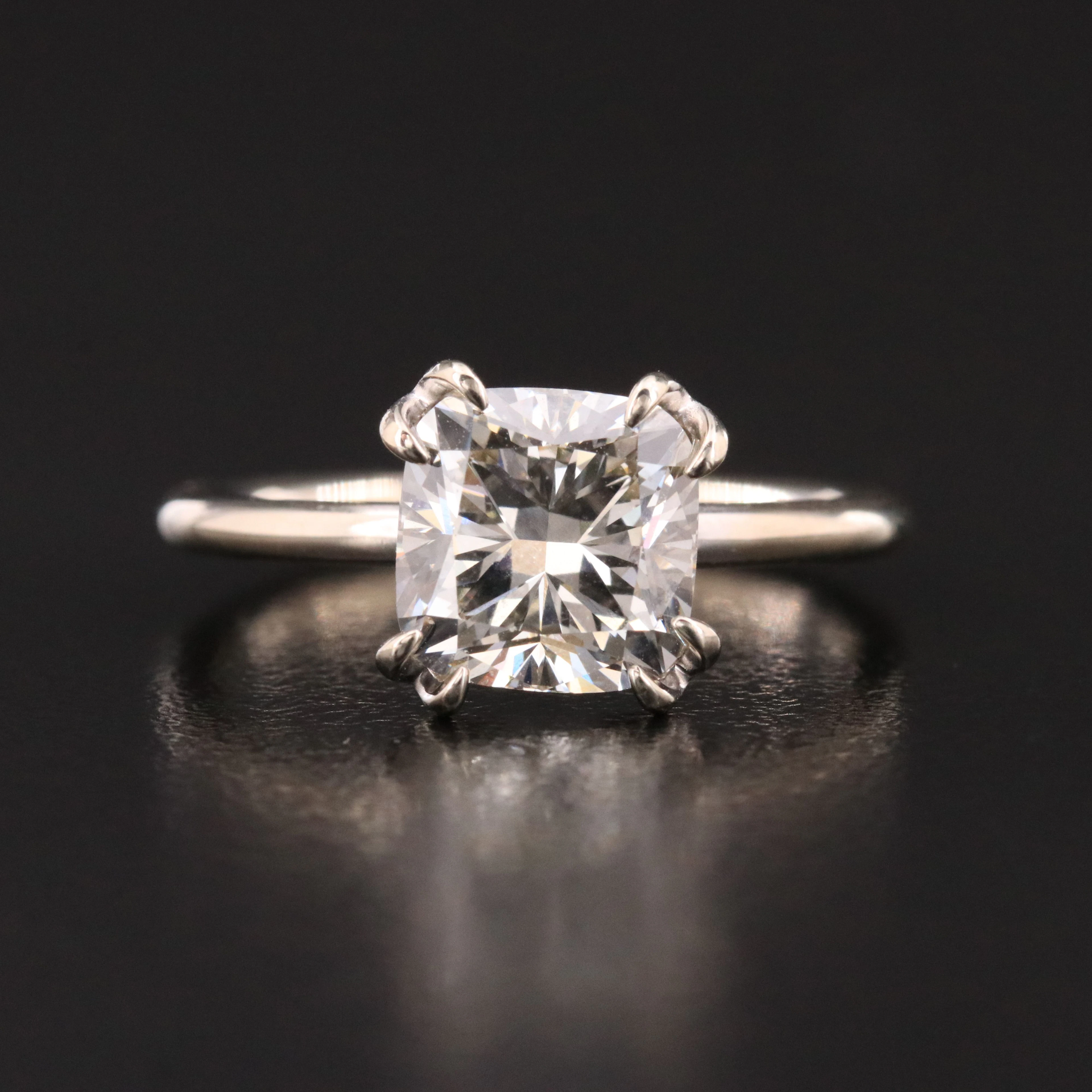 14K 2.08 CT Lab Grown Diamond Solitaire Ring with IGI Jewelry Report