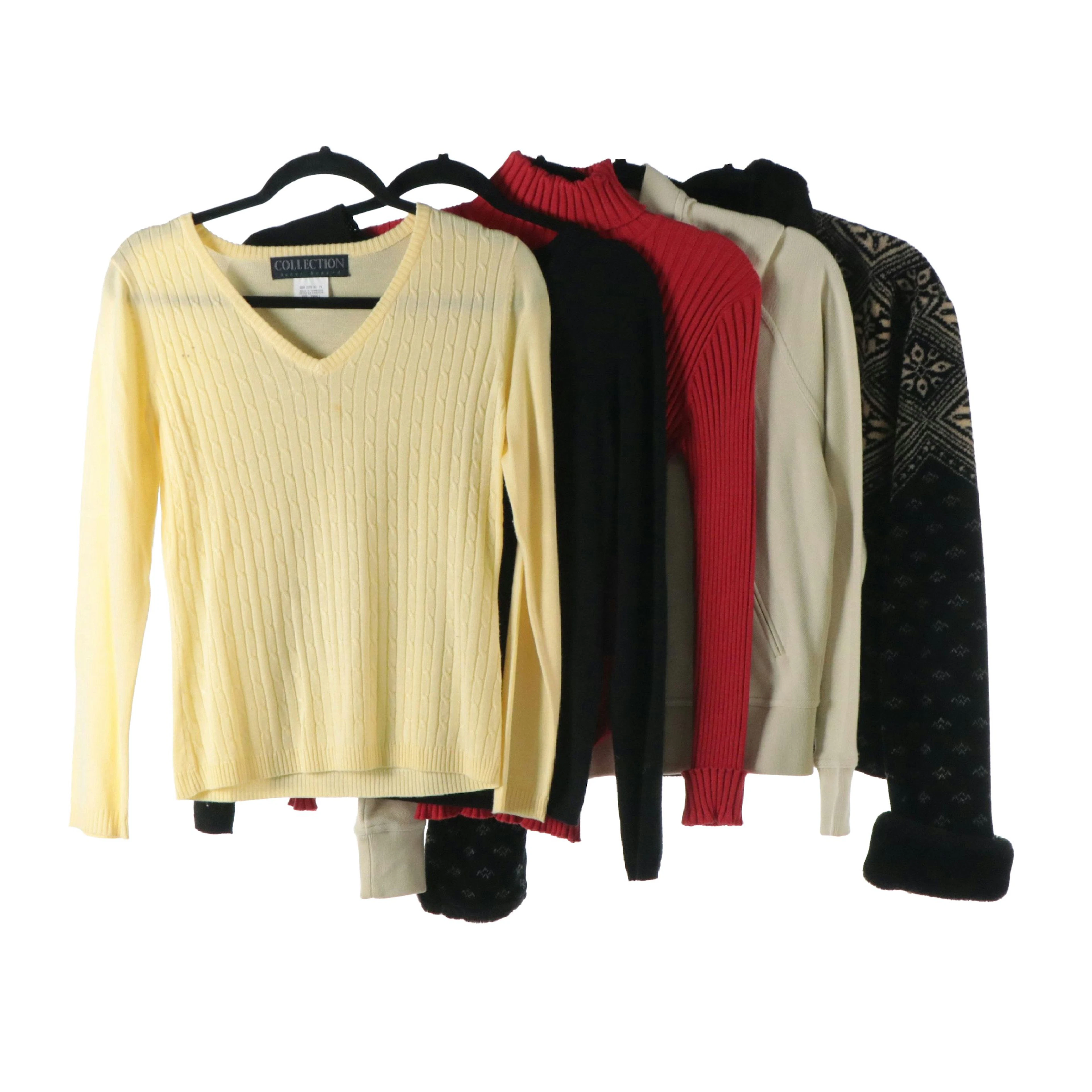 Talbots Cashmere & Harvé Benard Long Sleeve Tops, Willi Smith Zip Jacket & More