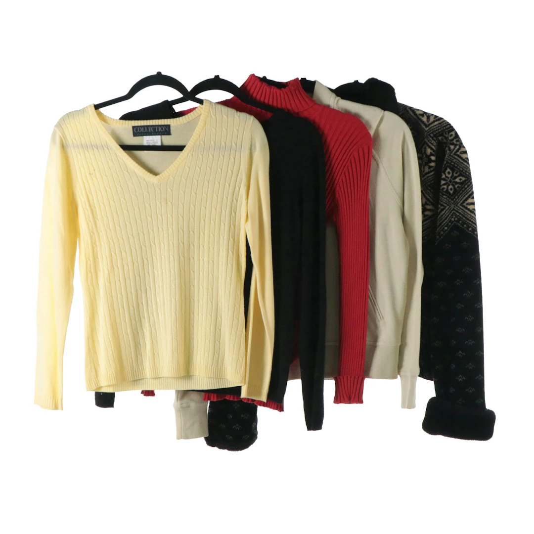 Talbots Cashmere & Harvé Benard Long Sleeve Tops, Willi Smith Zip Jacket & More