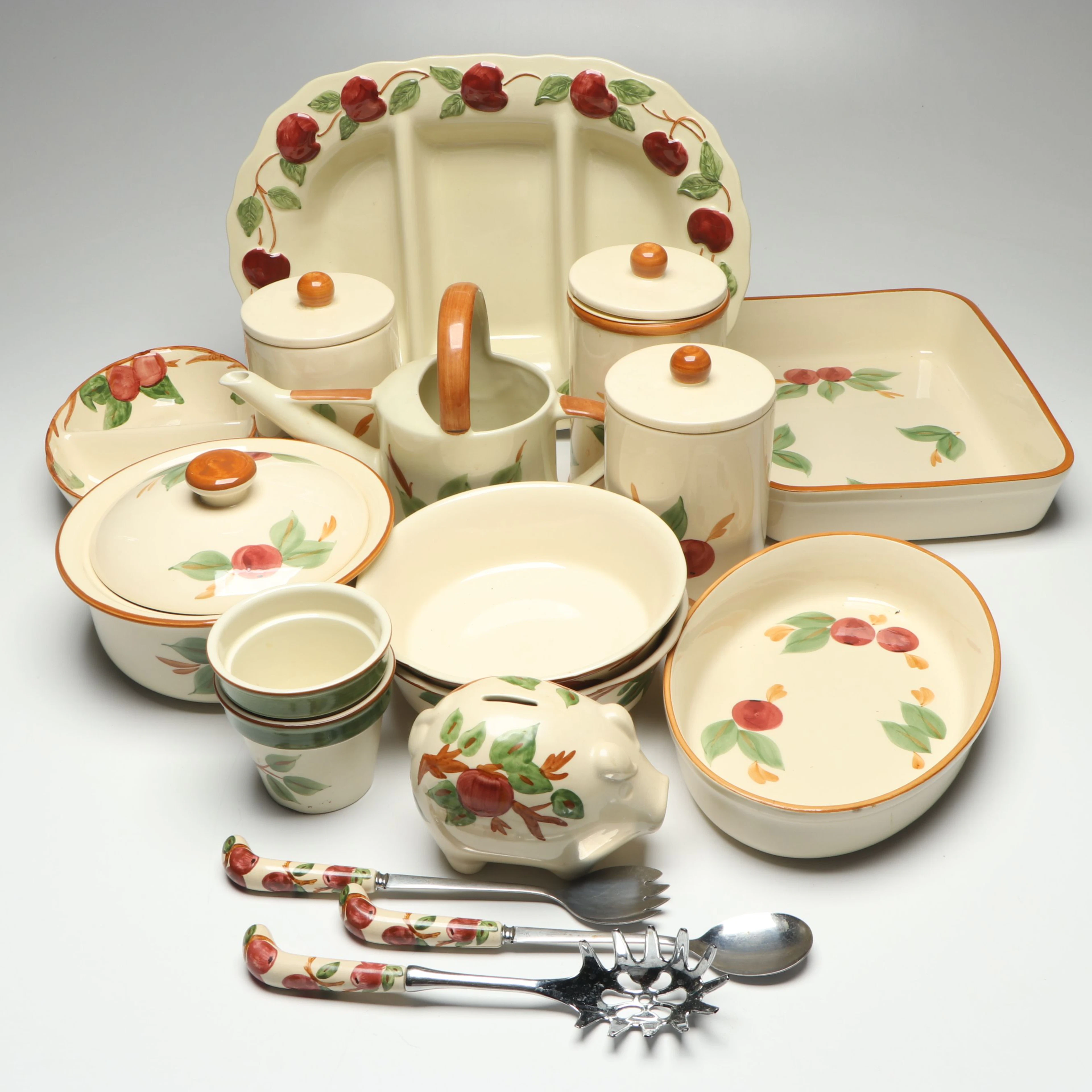 Franciscan "Apple" Ceramic Serveware and Accessories, 1940-1984
