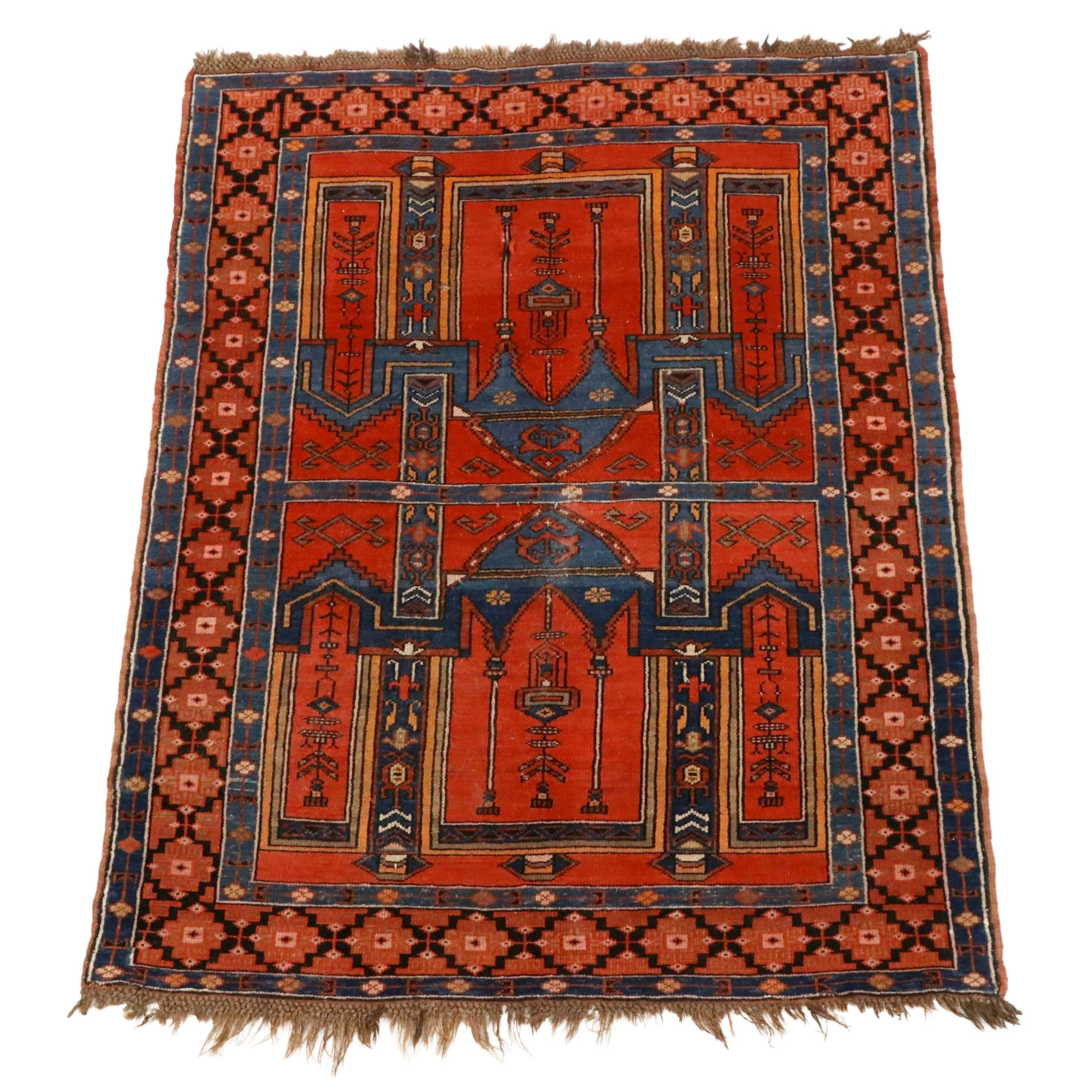 4' x 5'5 Hand-Knotted Caucasian Kuba Area Rug